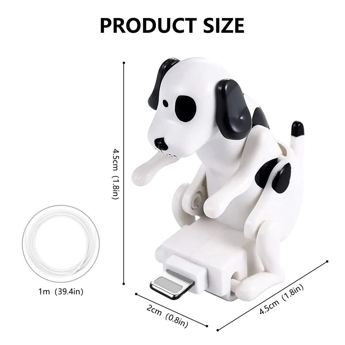 Fourmor Funny Dog Fast Charger Cable - Portable Stray Dog Toy Smartphone USB Charging Cable for iPhone Type-C Various Models Phones - view 2