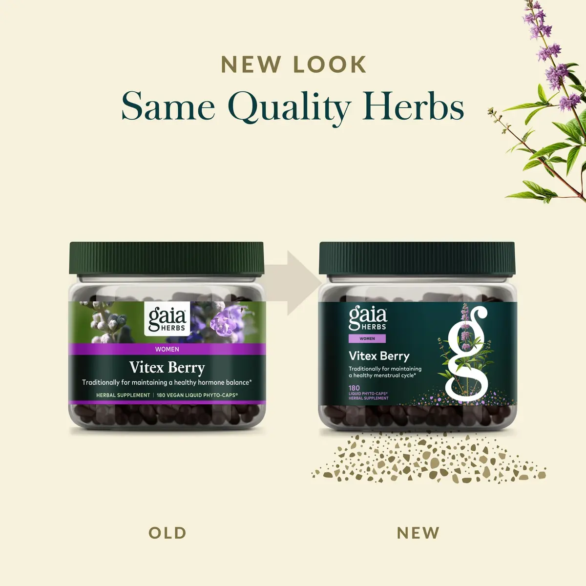 Gaia Herbs Vitex Berry Liquid Herbal Supplement 1000 mg Vegan Phyto-Caps | Supports Hormone Balance for Women - view 6