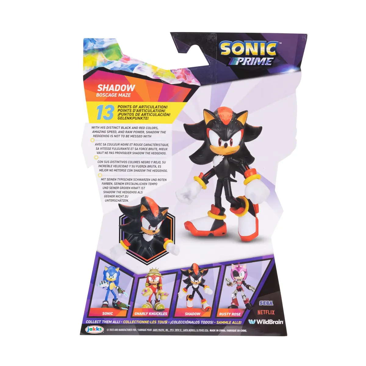 JAKKS Pacific Sonic Prime 5" Action Figure Shadow Green Hill Zone | 12-Point Articulated Toy for Kids - view 5