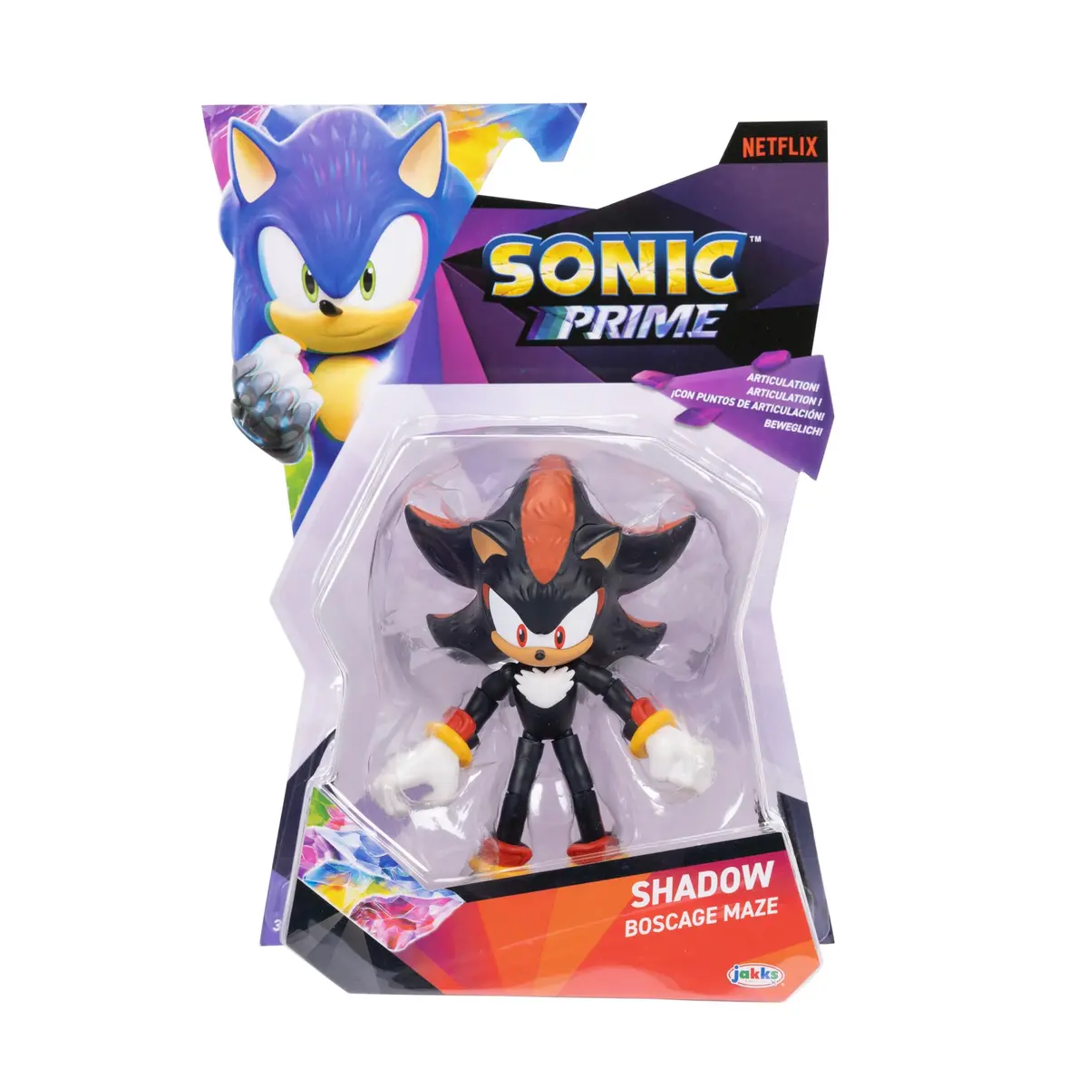 JAKKS Pacific Sonic Prime 5" Action Figure Shadow Green Hill Zone | 12-Point Articulated Toy for Kids - view 3