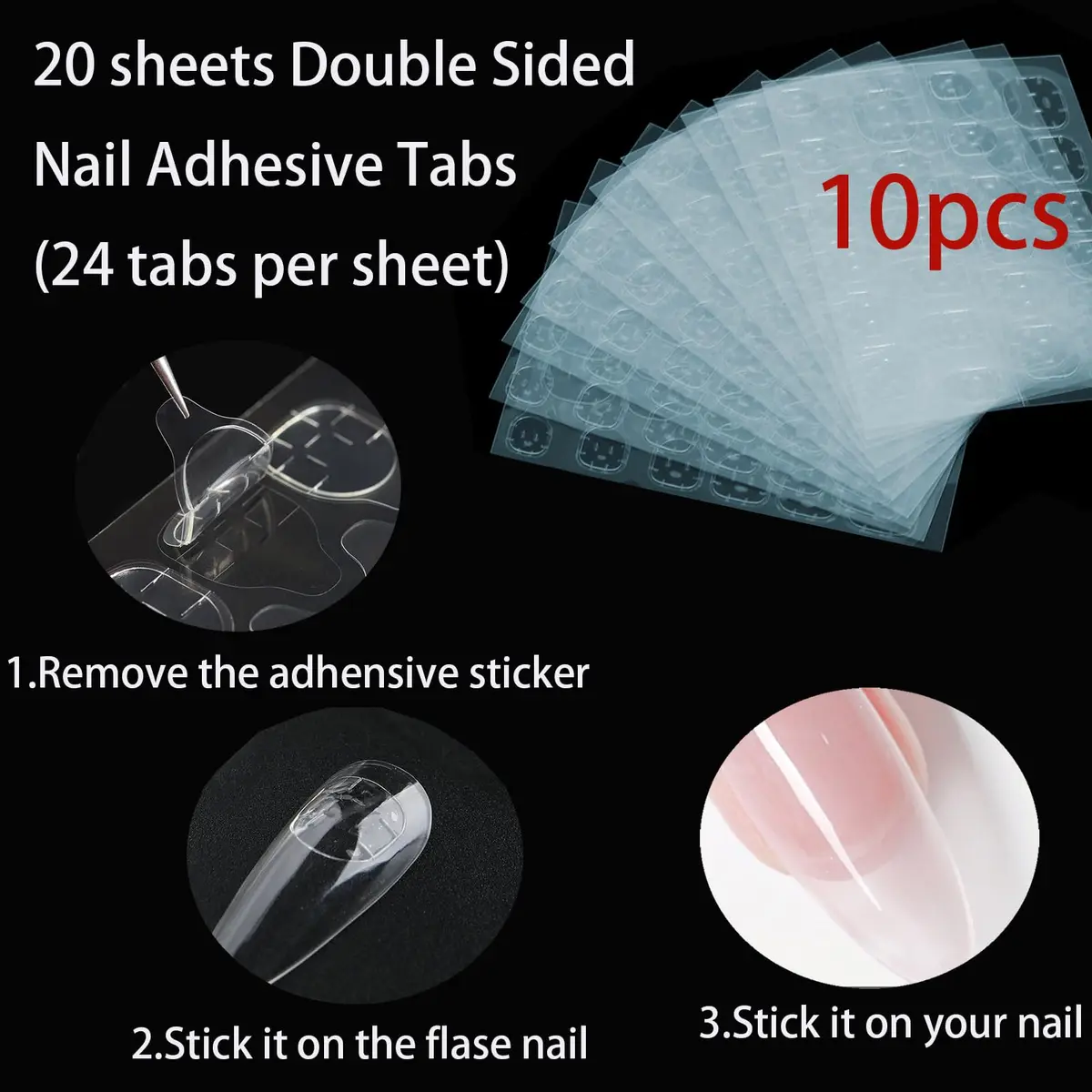 GUXACU Large Transparent Press-On Nail Storage Box (12*9*0.8 inch) | 600 Pieces Capacity, Organizer & Display - view 5