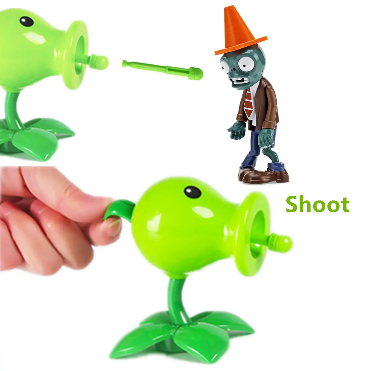 JHESAO Plants and Zombies Action Figures Set 2 PCS | PVZ Toys for Kids & Fans, Birthday & Christmas Gift - view 5