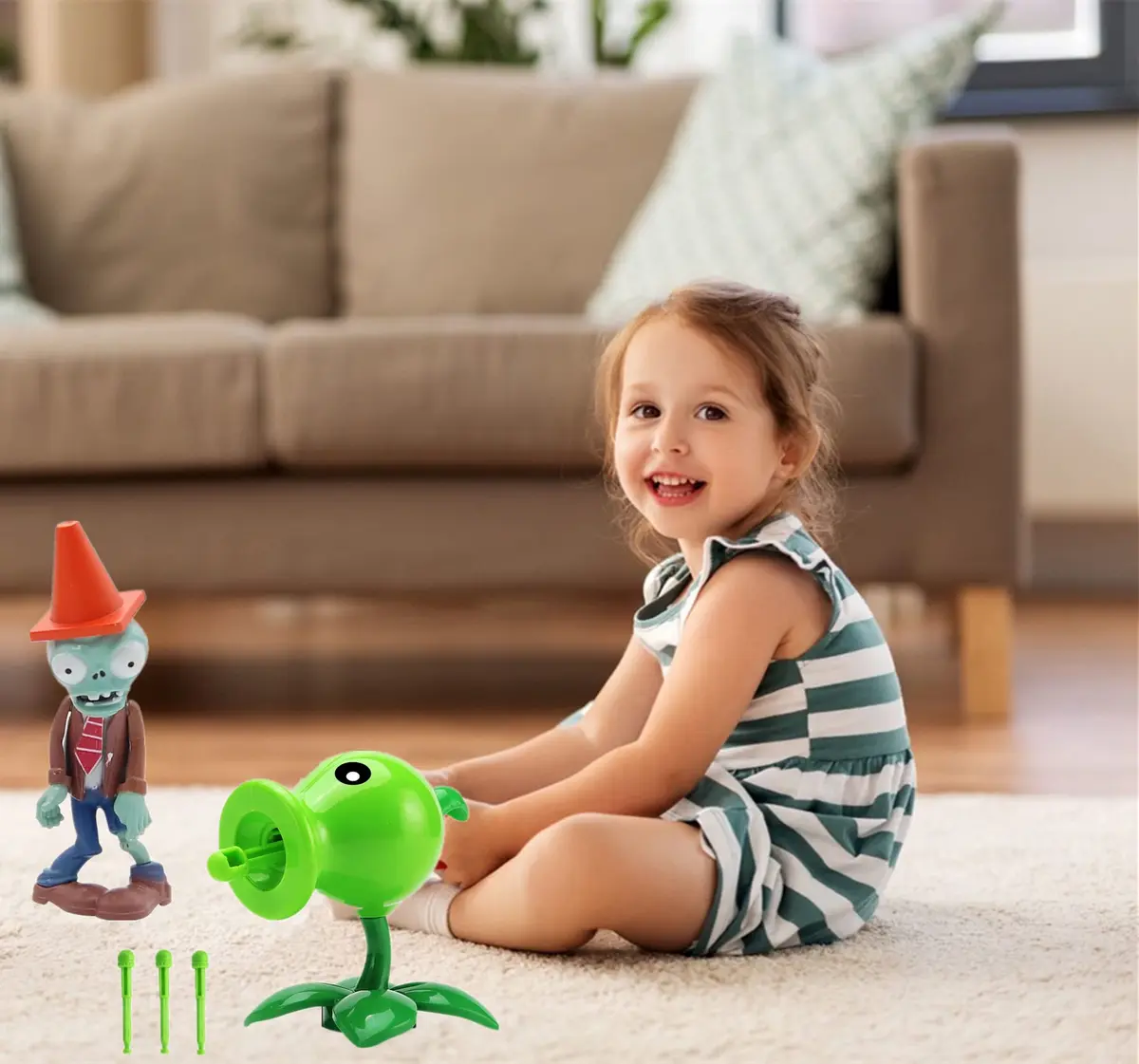 JHESAO Plants and Zombies Action Figures Set 2 PCS | PVZ Toys for Kids & Fans, Birthday & Christmas Gift - view 6