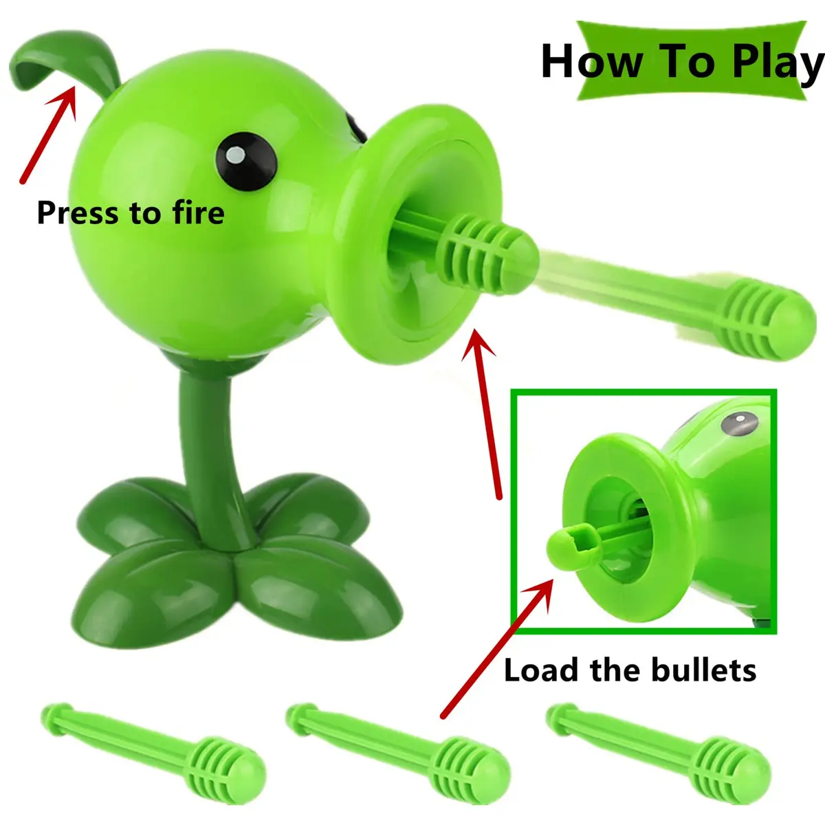 JHESAO Plants and Zombies Action Figures Set 2 PCS | PVZ Toys for Kids & Fans, Birthday & Christmas Gift - view 4