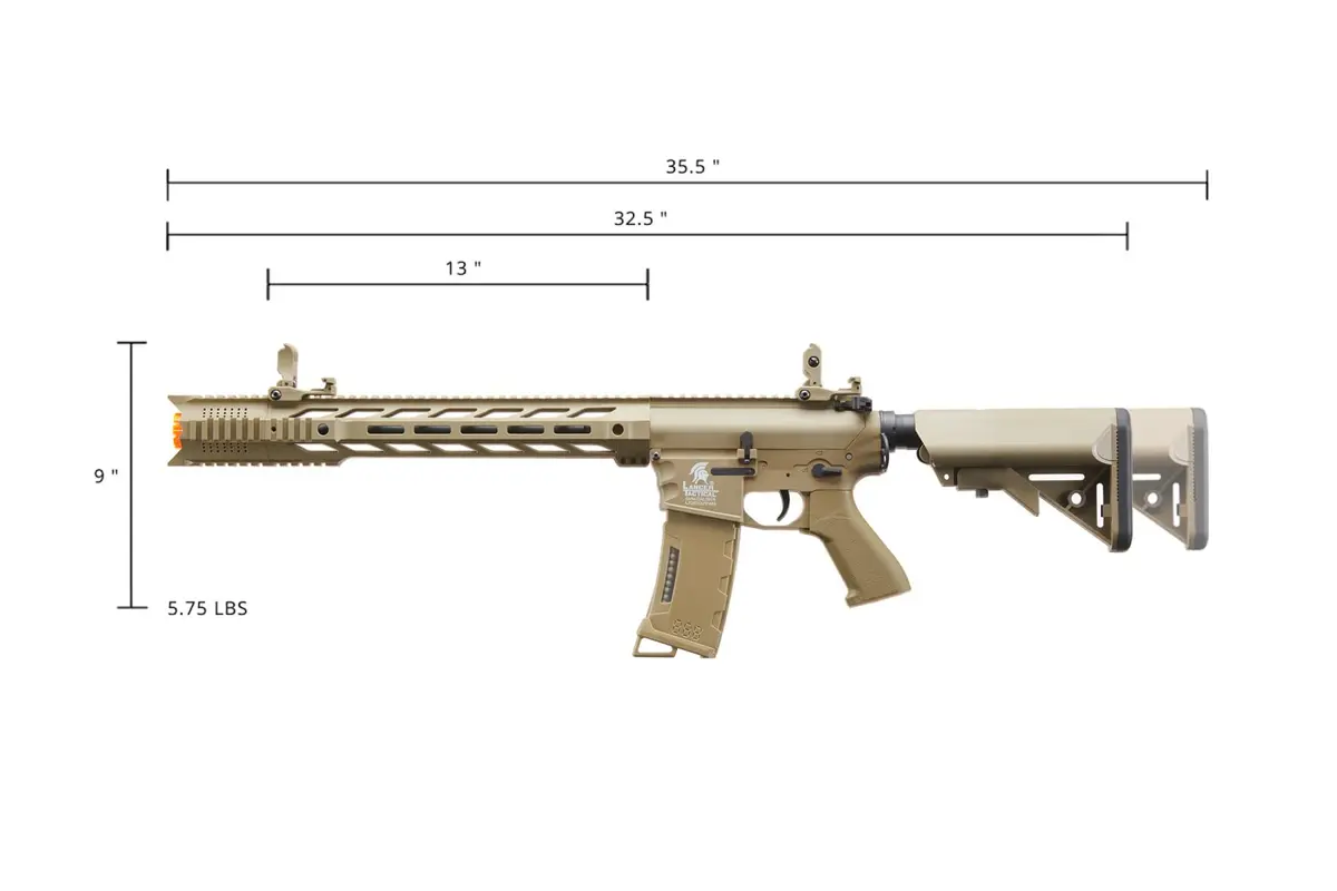 Lancer Tactical Gen 2 Polymer Airsoft M4 Interceptor SPR with 130 Rnd Mid Mag | Lightweight & Durable - view 6