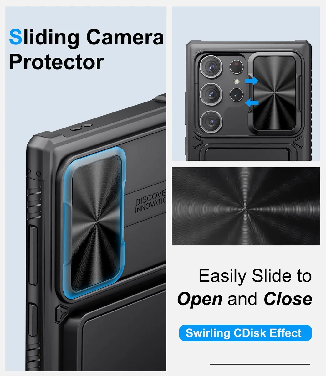 BXYJY Samsung Galaxy S23 Ultra Wallet Case with Card Holder & Kickstand, Black | Shockproof & Camera Cover - view 4