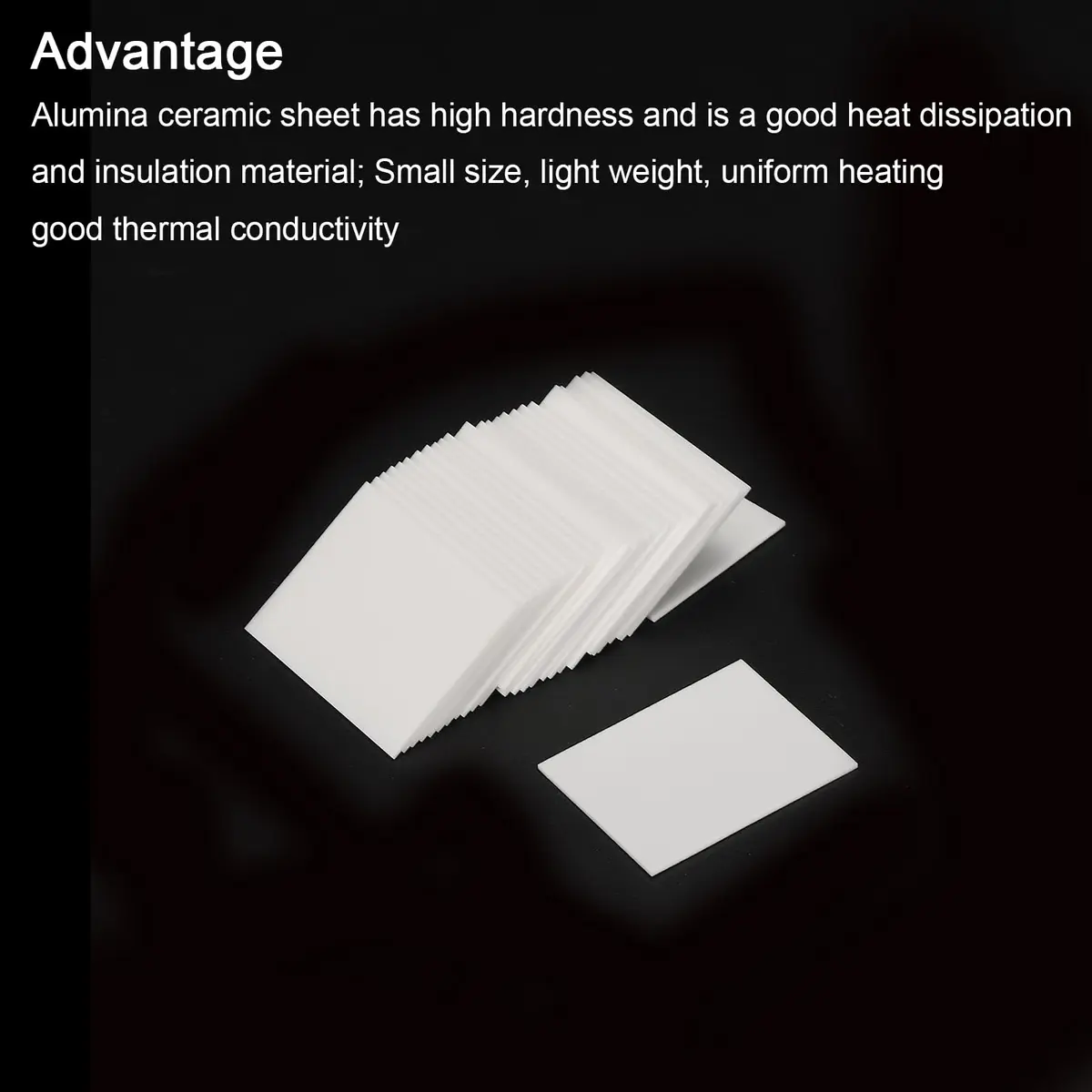 PATIKIL Alumina Ceramic Sheet 28x22x1mm (1.1x0.87x0.04 inch) - 10 Pack | High Hardness Thermal Conductor - view 4