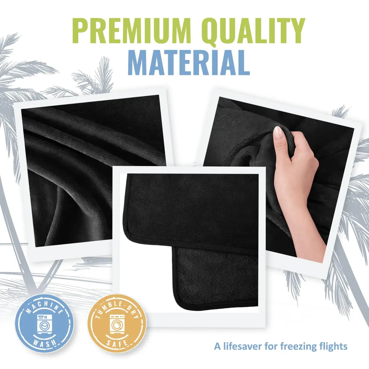 BOACAY Soft & Warm Travel Blanket Pillow 160cm x 100cm | Micro Plush for Airplane & Car - view 5