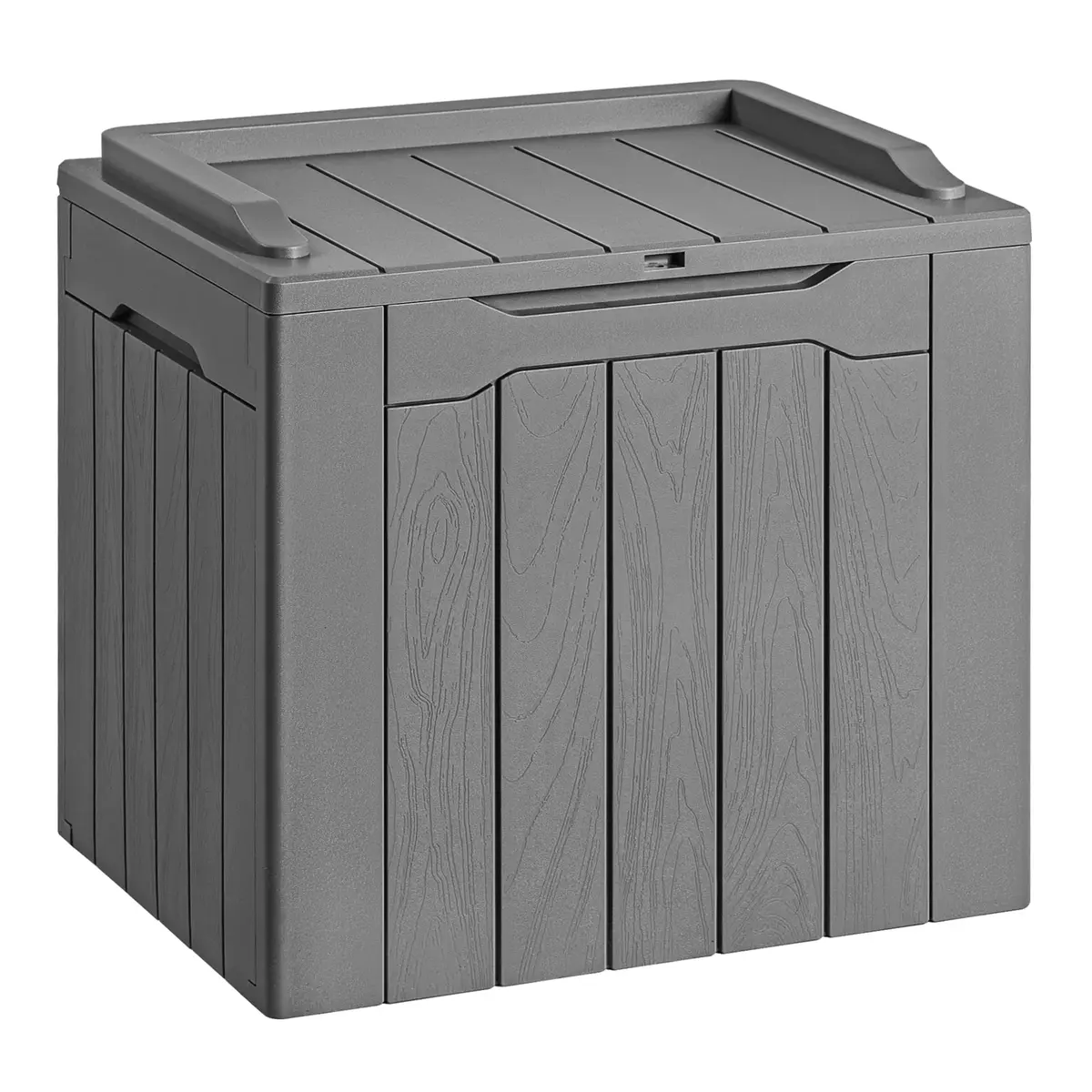 Devoko 30 Gallon Resin Deck Box Waterproof Outdoor Indoor Grey | Garden Storage Bench - main product image