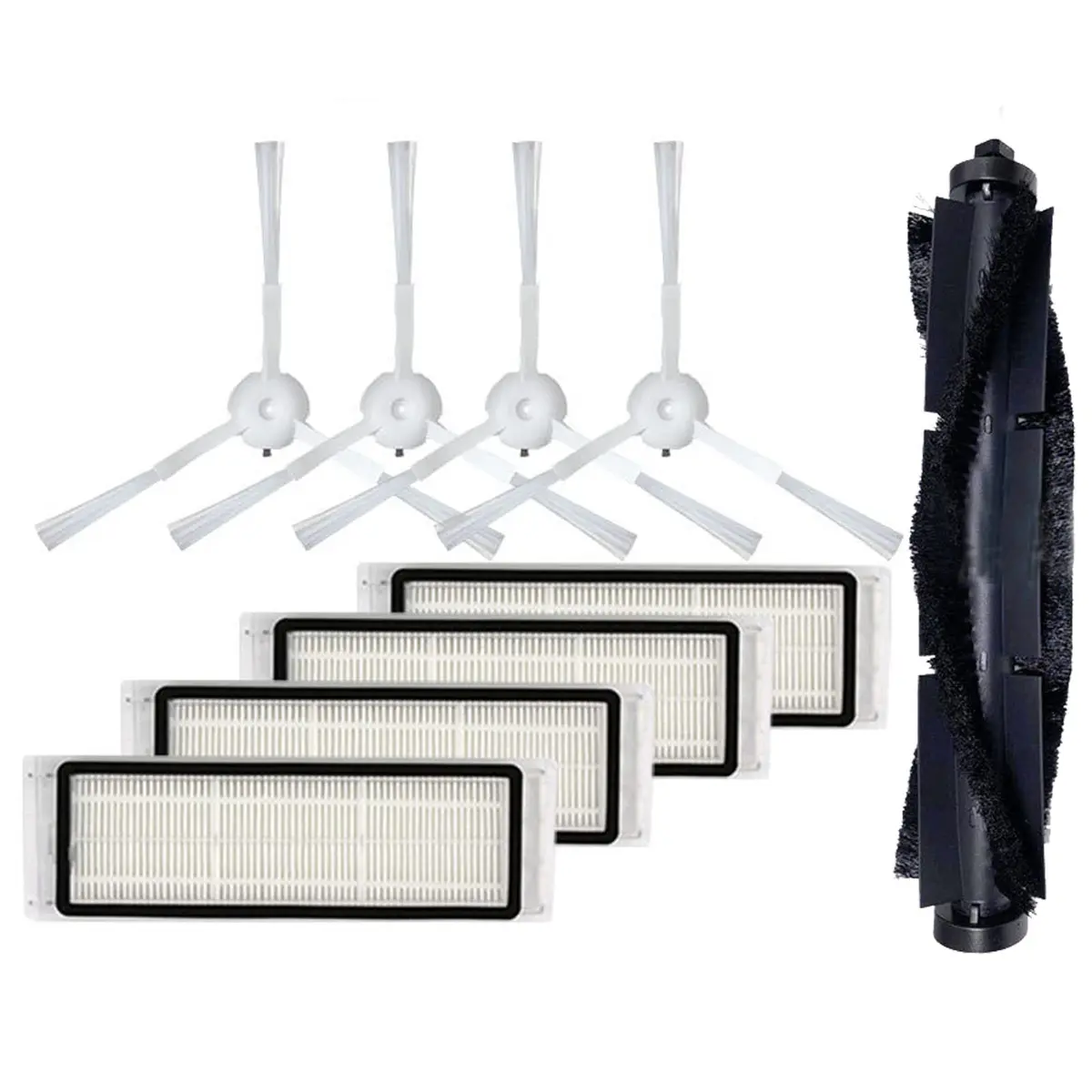 HMHAMA Replacement Parts Kit for 360 S5 S7 Robot Vacuum Cleaner | 1 Main Brush, 4 Side Brushes, 4 HEPA Filters - main product image