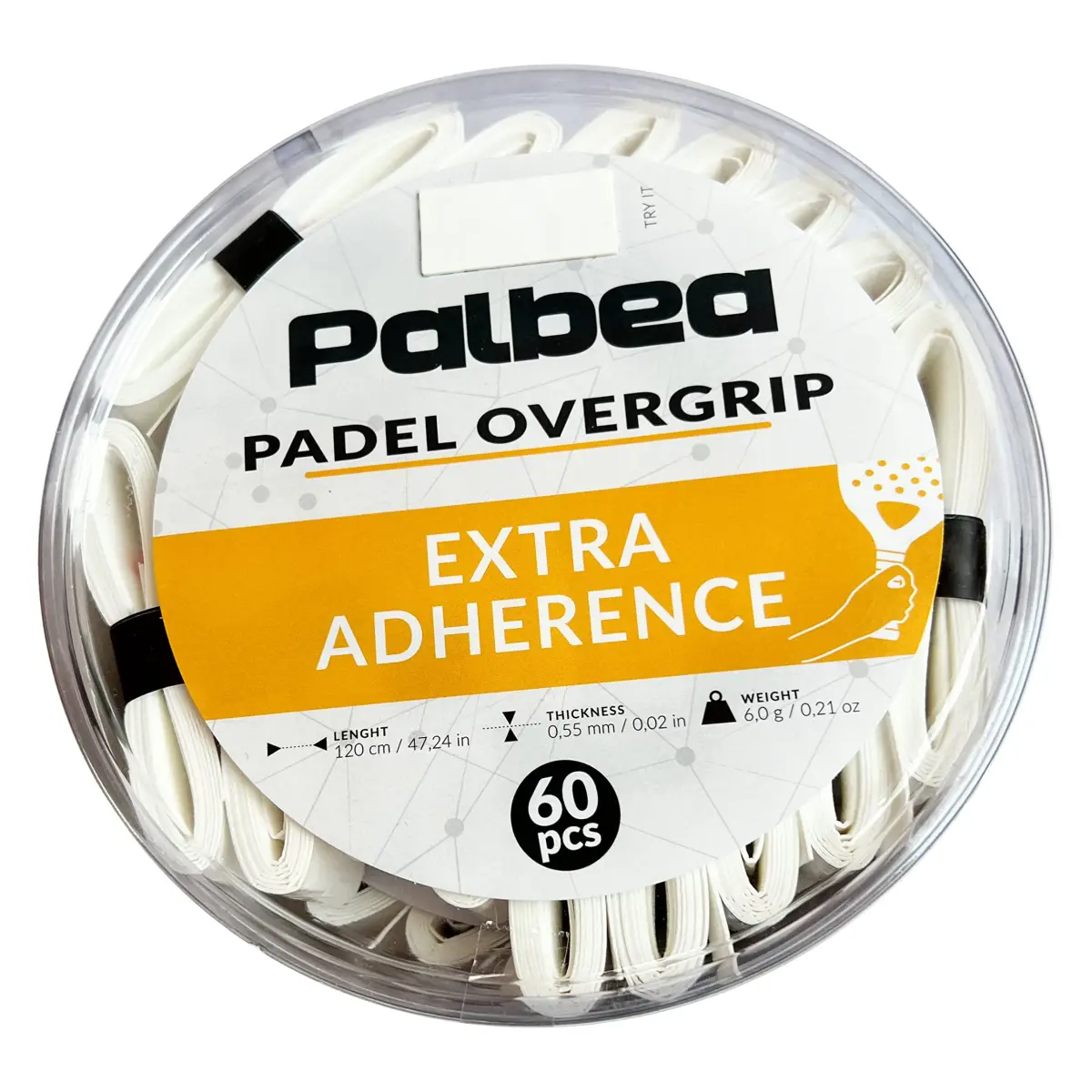 Palbea Padel Racket Grip Tape 60-Pack White | Sweat-Absorbent, Non-Slip, Enhanced Comfort - view 9