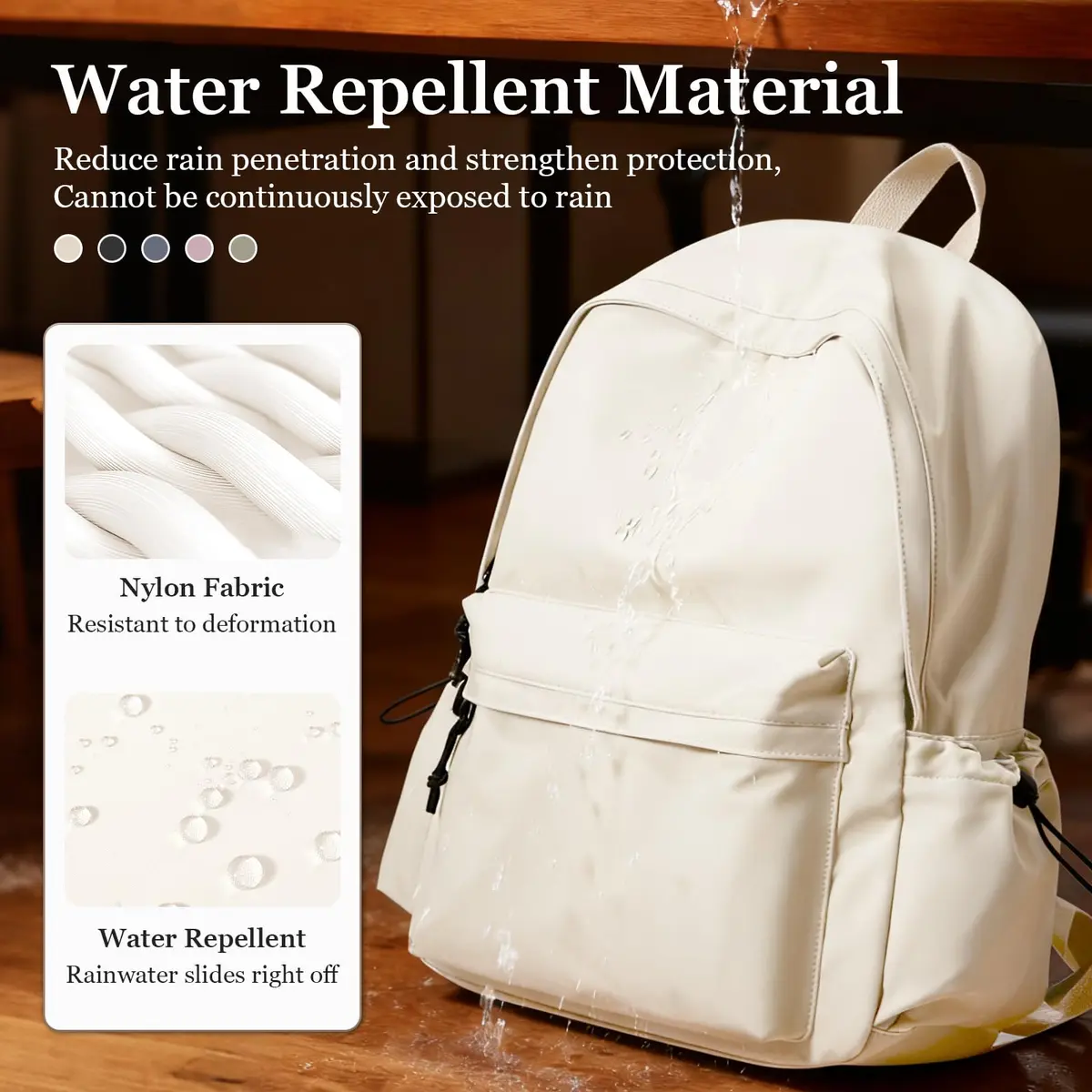 WEPOET Waterproof College Backpack for Teen Girls Boys | 32cm x 46cm x 14cm (12.6" x 18.1" x 5.5") - view 7
