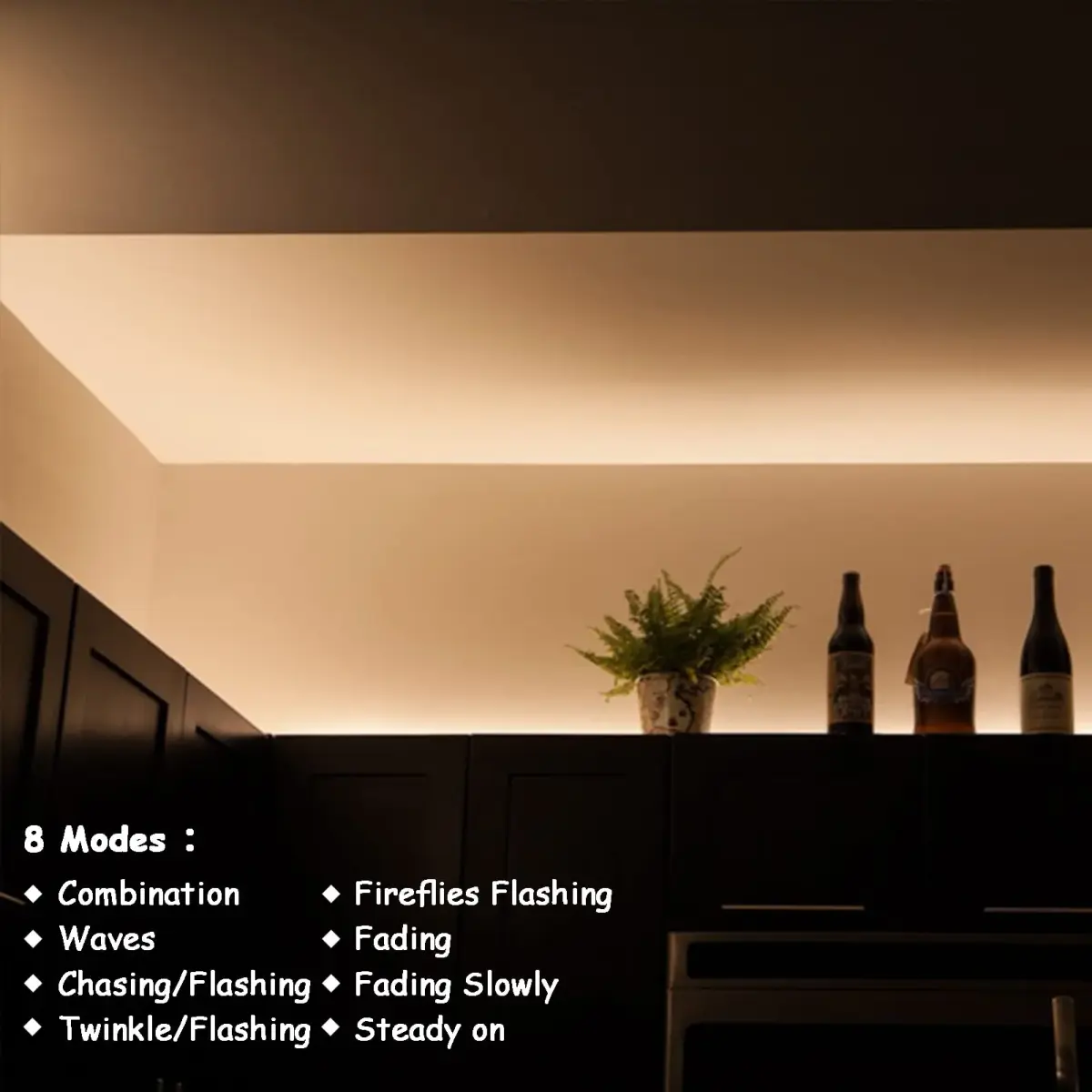 echosari Battery Operated LED Strip Lights Warm White, 16.5Ft with Remote, Timer for Ambient Decor - view 4