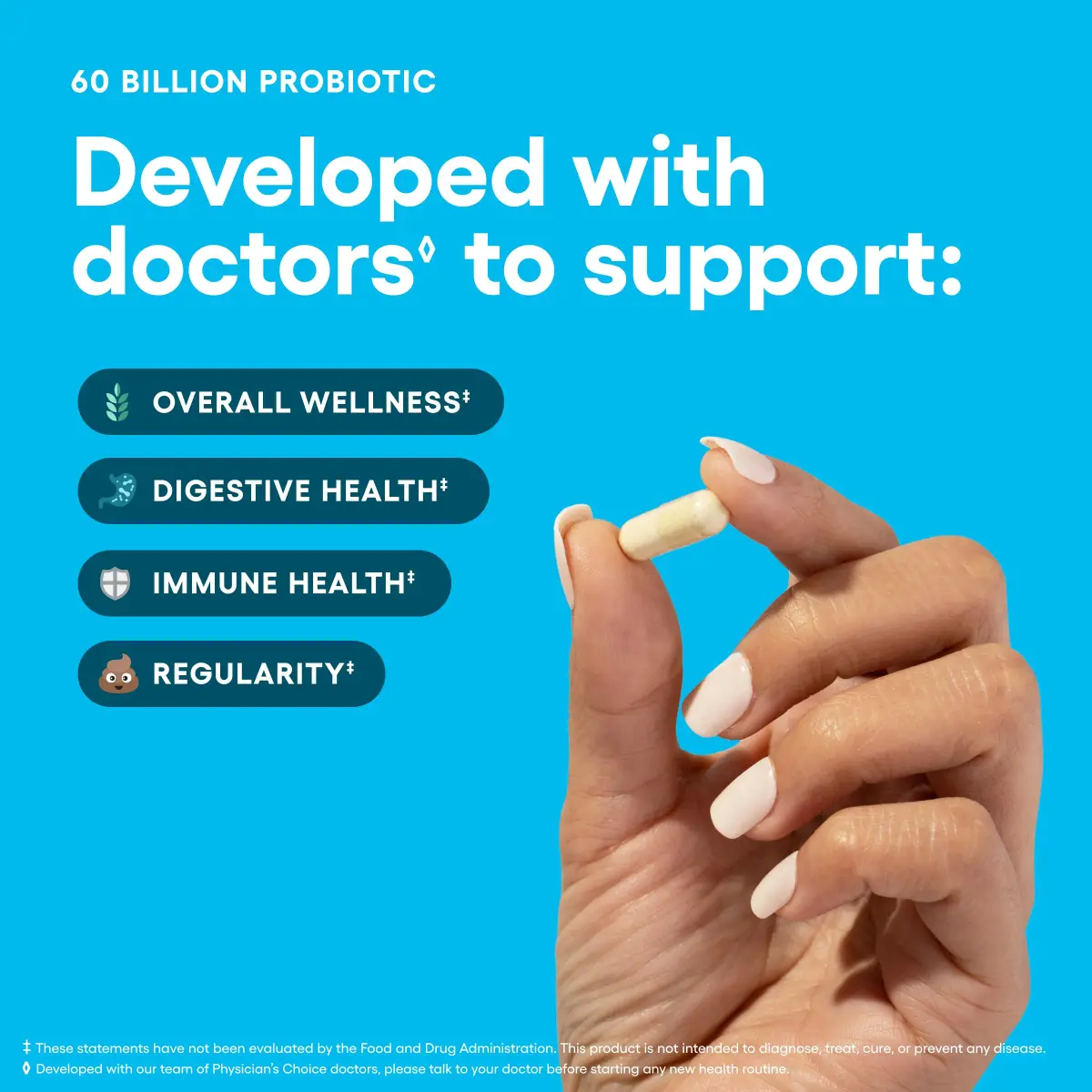 Physician's CHOICE Probiotics 60 Billion CFU 84ct | Supports Digestive & Gut Health with Organic Prebiotics - view 3