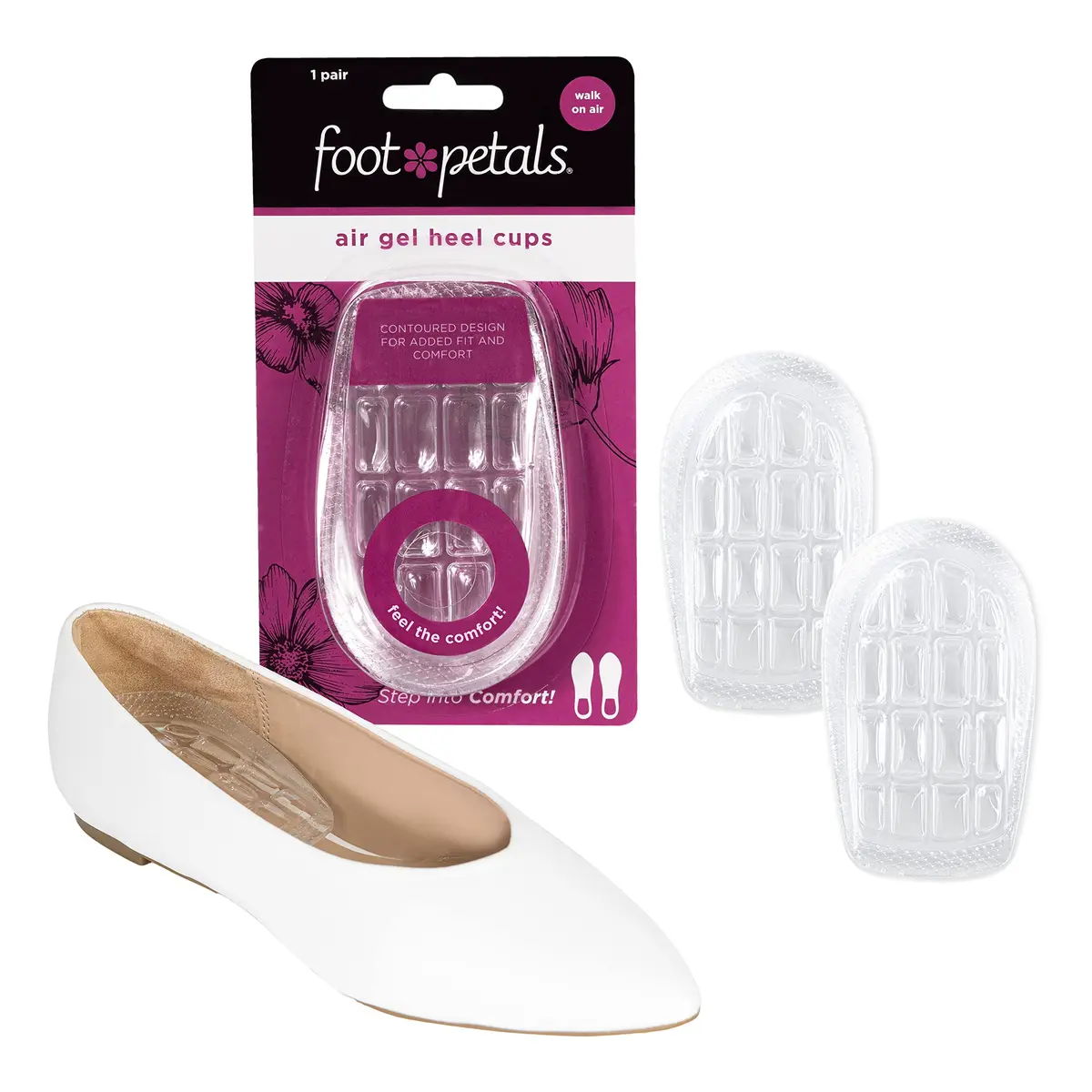 Foot Petals Heel Cups | Prevent Cracked Heels & Stabilize Heels in Women's Shoes - main product image