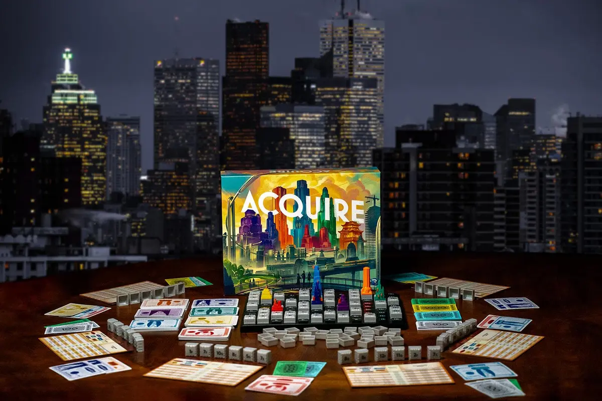 Renegade Game Studios Acquire Board Game - Classic Strategy & Tycoon Modes | Strategic Real Estate Tycoon Game for 2-6 Players - view 3