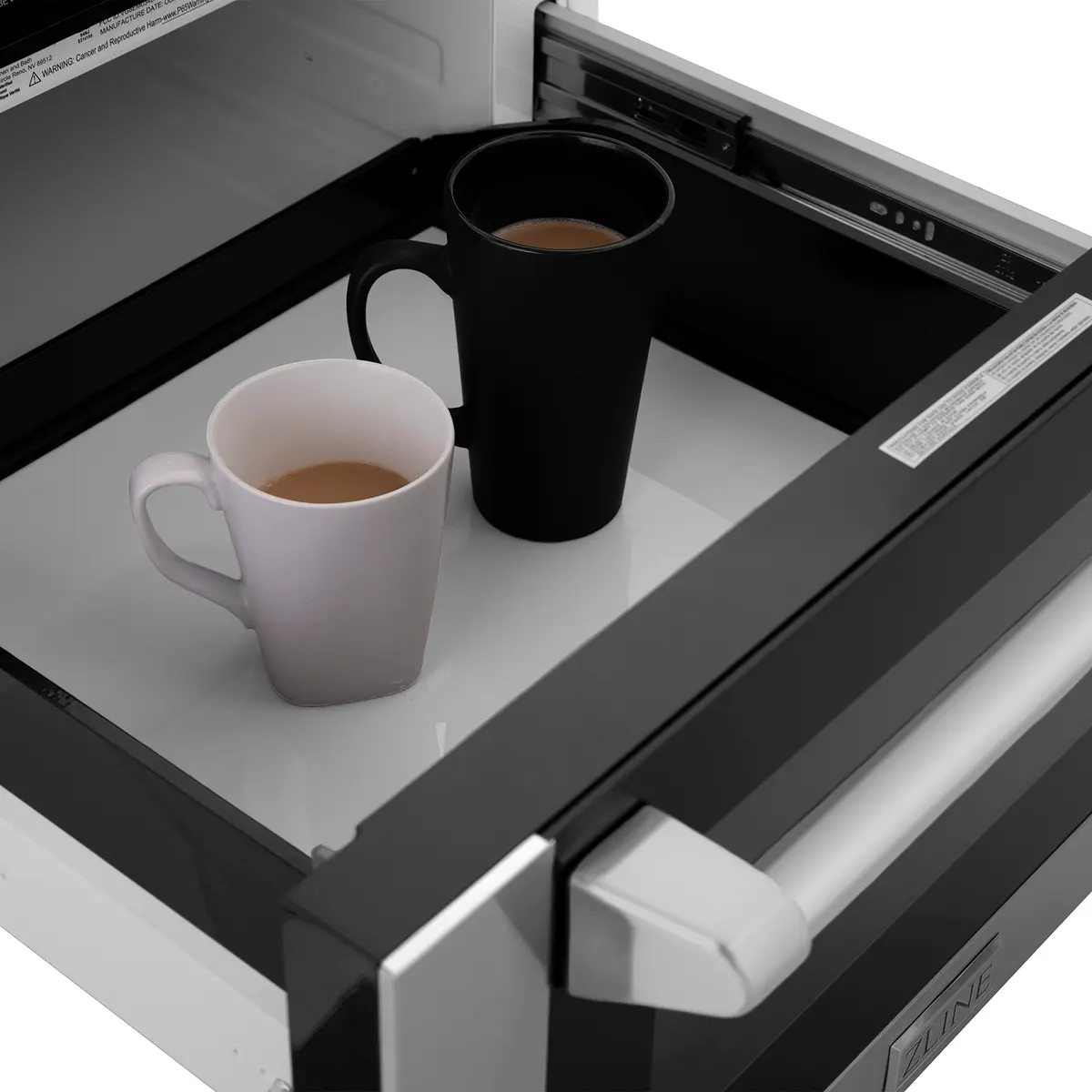 ZLINE 24" 1.2 cu. ft. Built-in Microwave Drawer Stainless Steel | Space-Saving, 1000W, Auto-touch Open - view 7