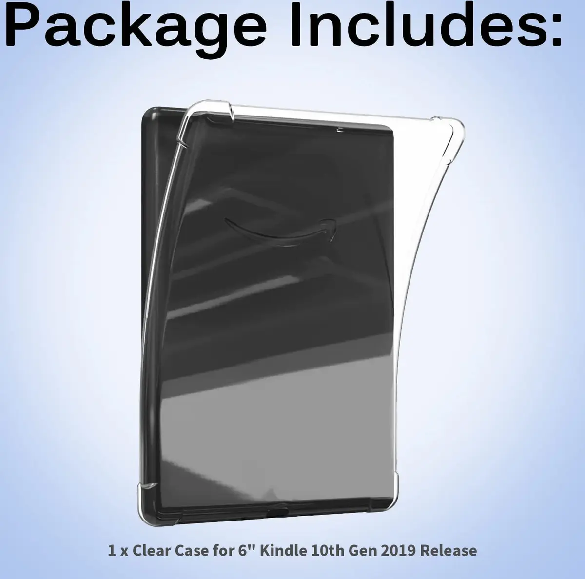 KEEXYICC Clear Case for Kindle 10th Gen 2019 | Slim Impact-Resistant Silicone Cover (6") - view 7