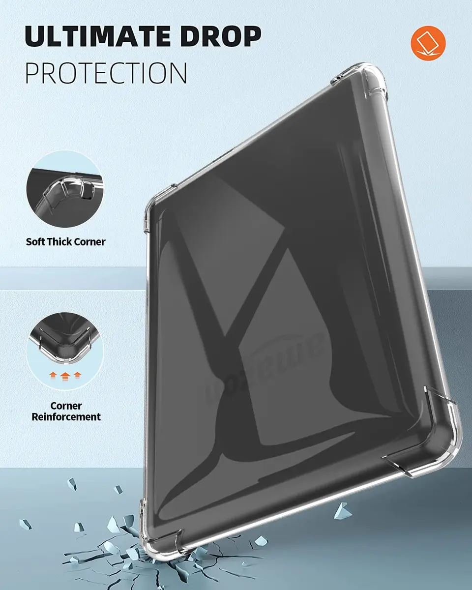 KEEXYICC Clear Case for Kindle 10th Gen 2019 | Slim Impact-Resistant Silicone Cover (6") - view 3