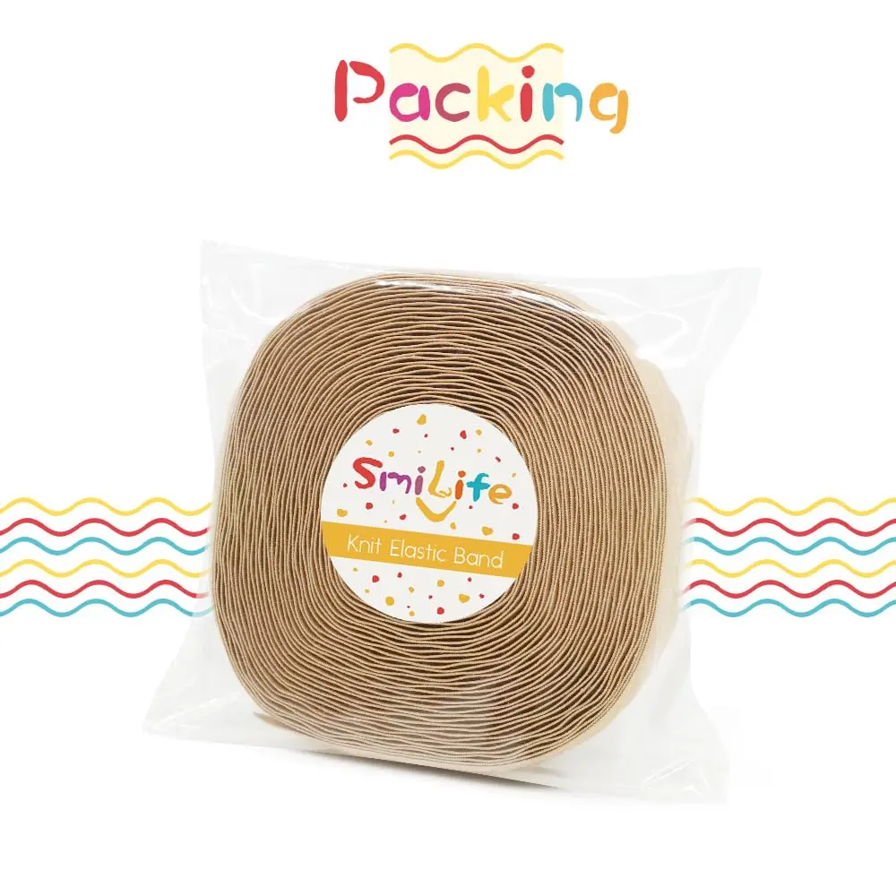 SmiLife Silicone Gripper Elastic for Clothing, Beige, 2.54 cm x 10.97 m | Stays Tucked, Washable, Sew or Glue - view 2