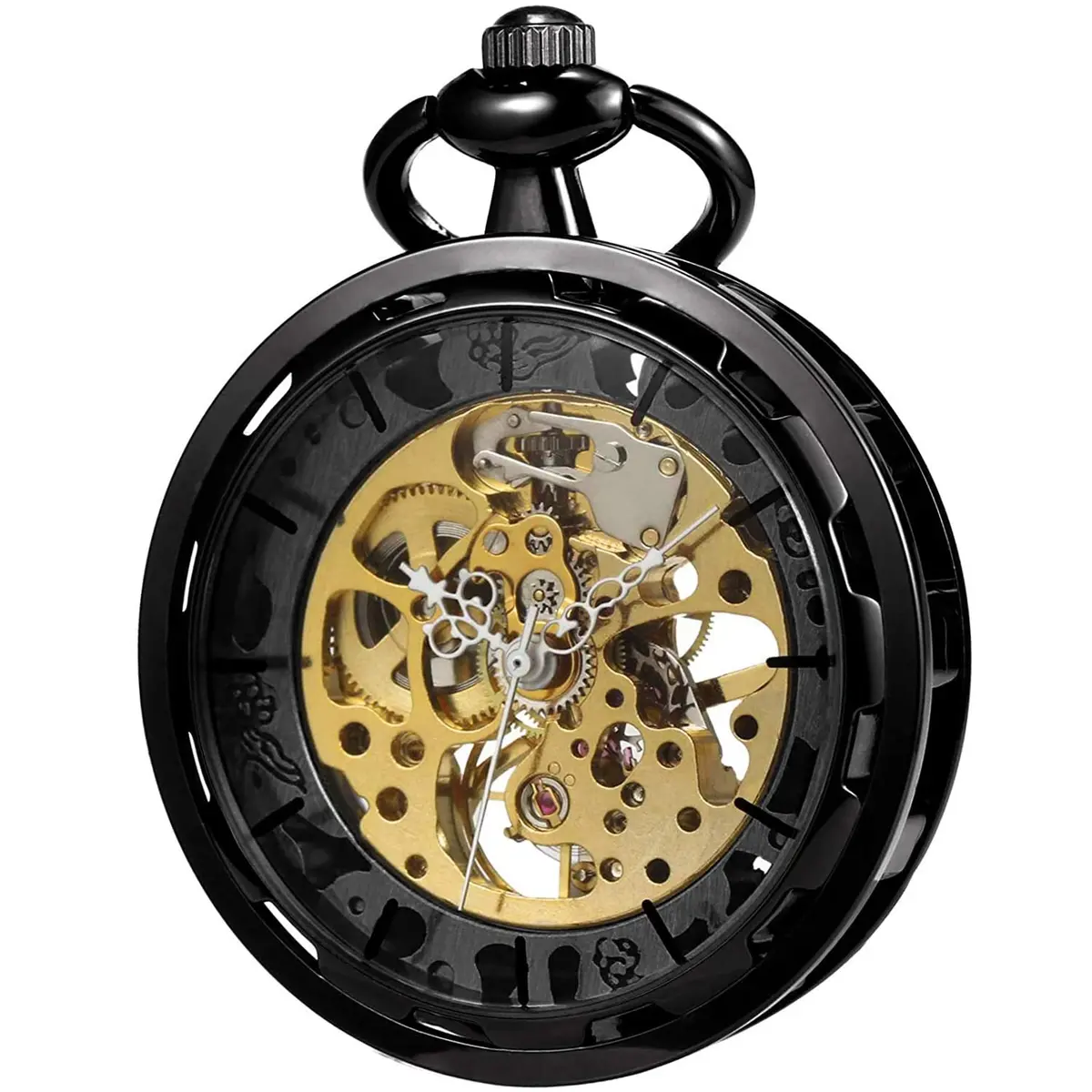 VIGOROSO Vintage Pocket Watch with Chain Mechanical Pocket Watches for Men - main product image