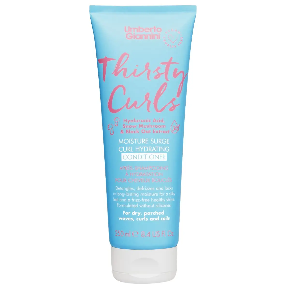 Umberto Giannini Thirsty Curls Moisture Surge Curl Hydrating Conditioner 250ml | Lightweight, Hydrating, Frizz-Free - main product image