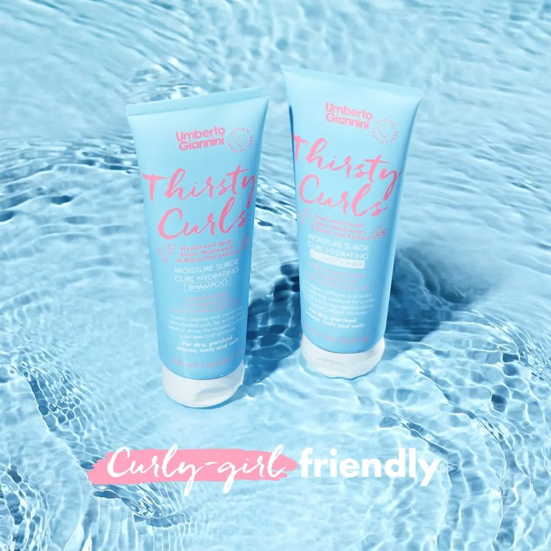 Umberto Giannini Thirsty Curls Moisture Surge Curl Hydrating Conditioner 250ml | Lightweight, Hydrating, Frizz-Free - view 3