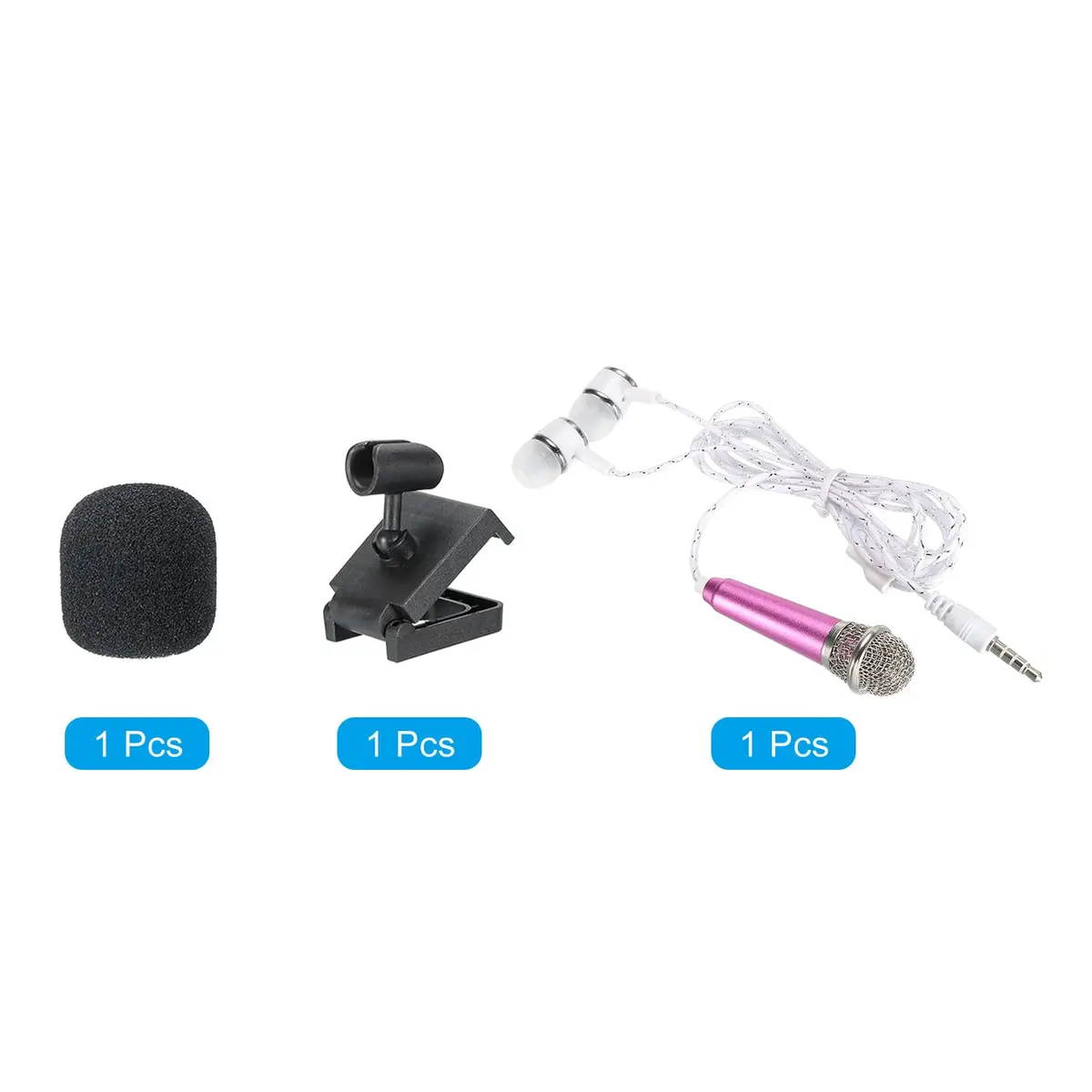 PATIKIL Mini Microphone Portable Vocal Microphone Rose Red | Voice Recording & Singing - view 3