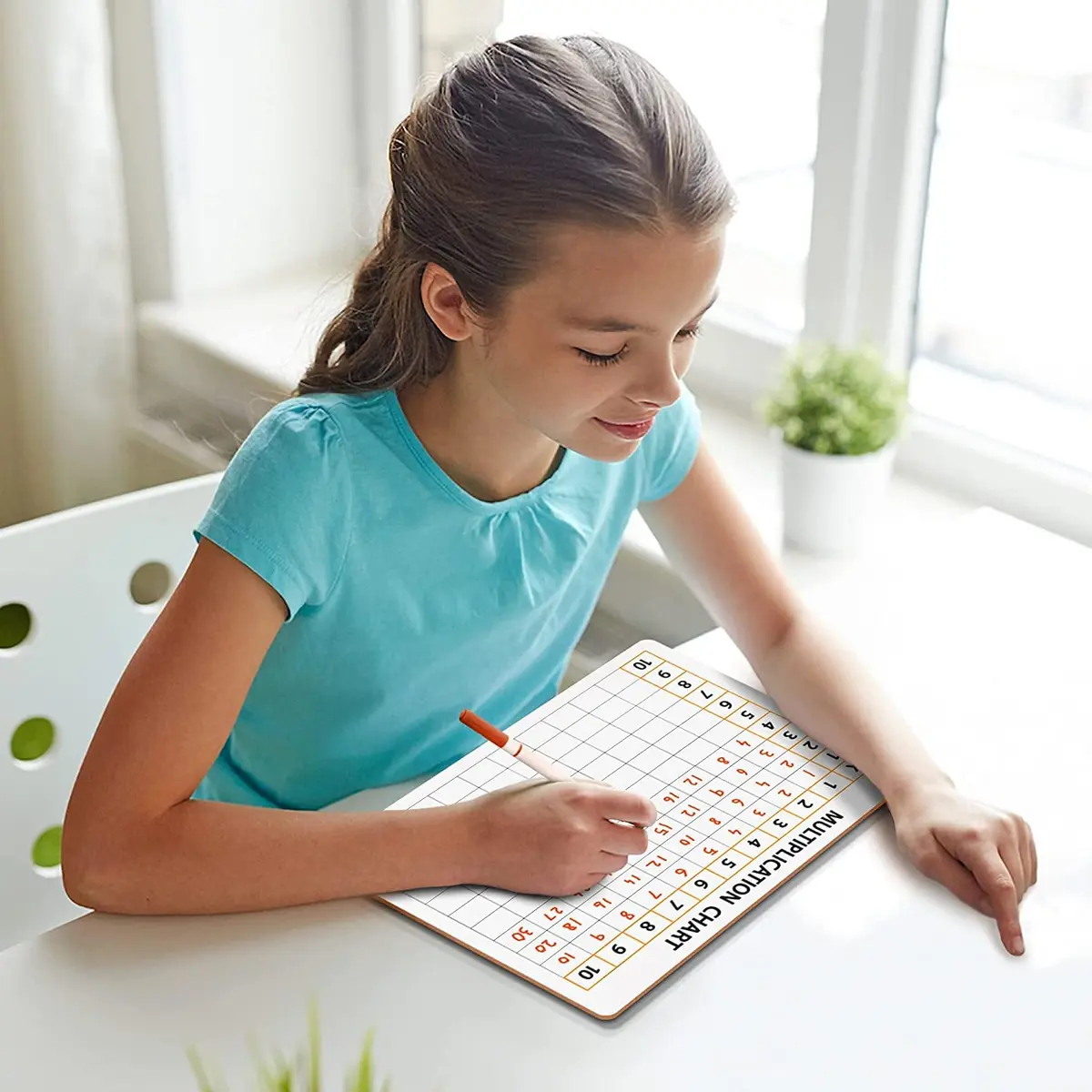 Scribbledo Multiplication Chart Dry Erase Boards 9x12 Inch (22.86cm x 30.48cm), 2 Pack | Reusable Math Practice Lapboards for Grades 3-5 - view 5