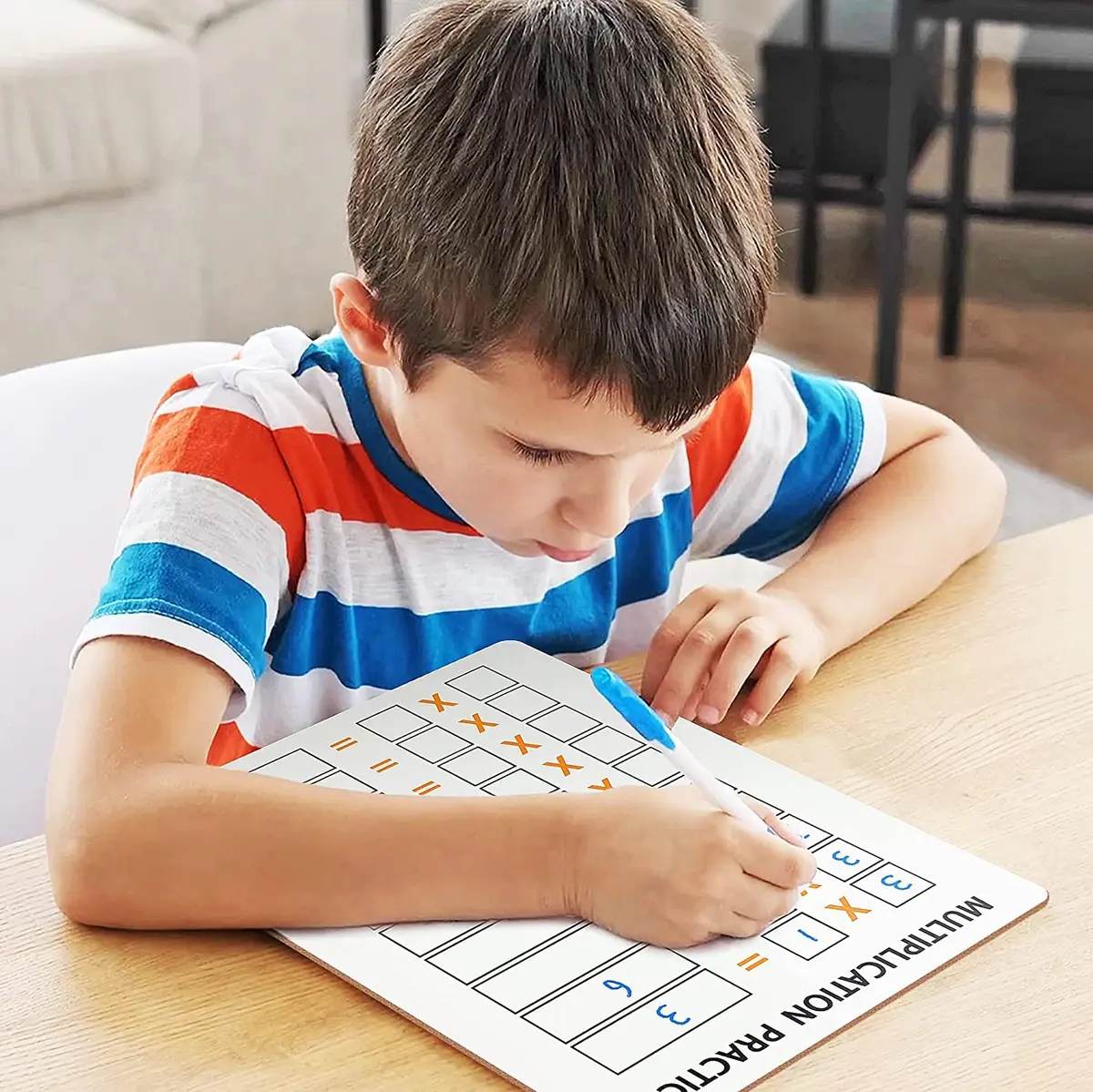Scribbledo Multiplication Chart Dry Erase Boards 9x12 Inch (22.86cm x 30.48cm), 2 Pack | Reusable Math Practice Lapboards for Grades 3-5 - view 4