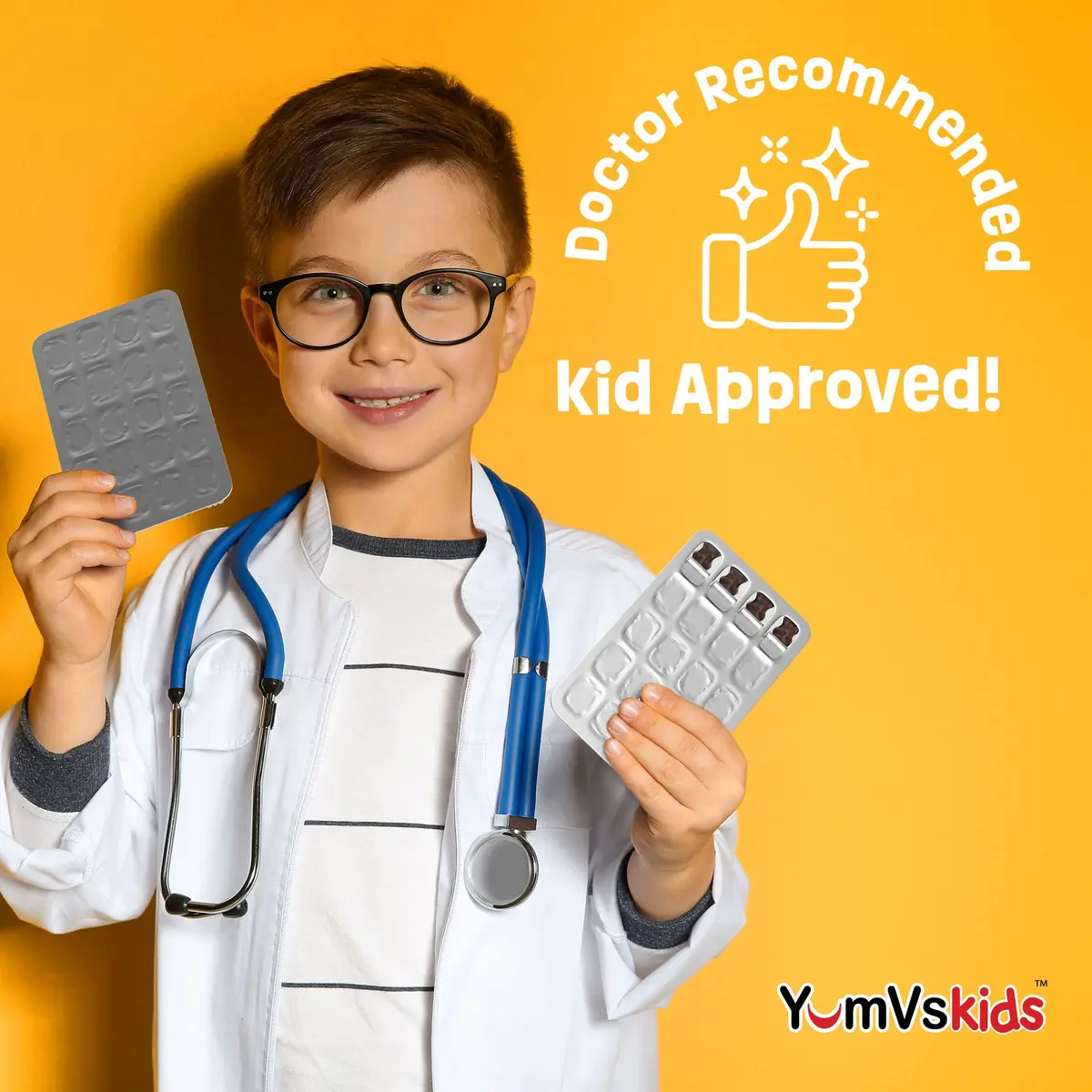 YUM-V'S Kids Probiotic Chocolate Bears 60 Count | 1 Billion CFU, Gluten-Free, Kosher & Halal (120g) - view 6