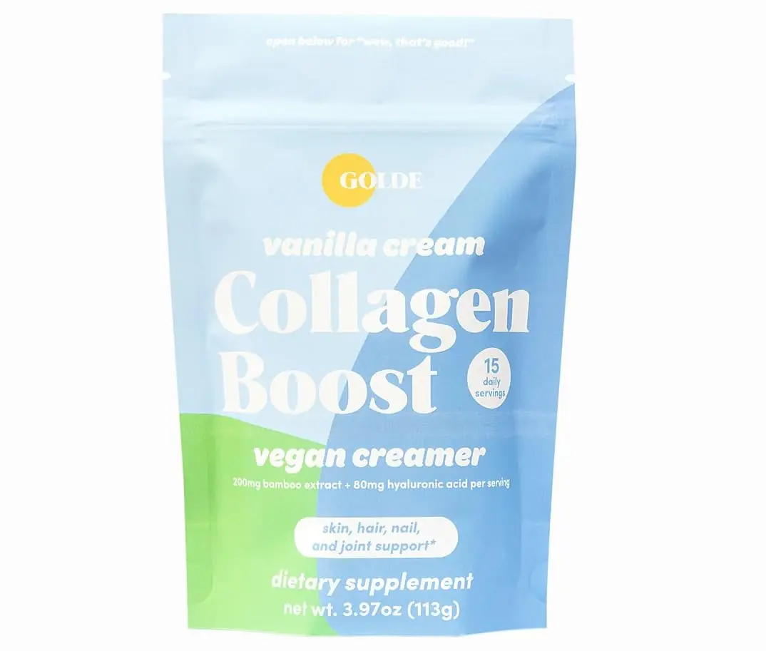 GOLDE Collagen Boost Vegan Creamer Vanilla Cream | Plant-Based Collagen Support for Hair, Skin & Nails (70-120 chars) - main product image