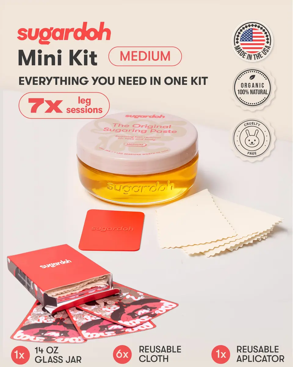 Sugardoh Big Doh Kit | Medium Sugaring Kit for Fine Hair | Gentle, Water-Washable, Vegan - view 2