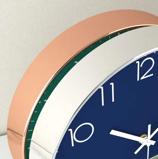 YTAONS 12 in Wall Clock Non-Ticking Quartz Silent Battery Operated Round Clocks (Green) | Modern Living Room Decor - view 3