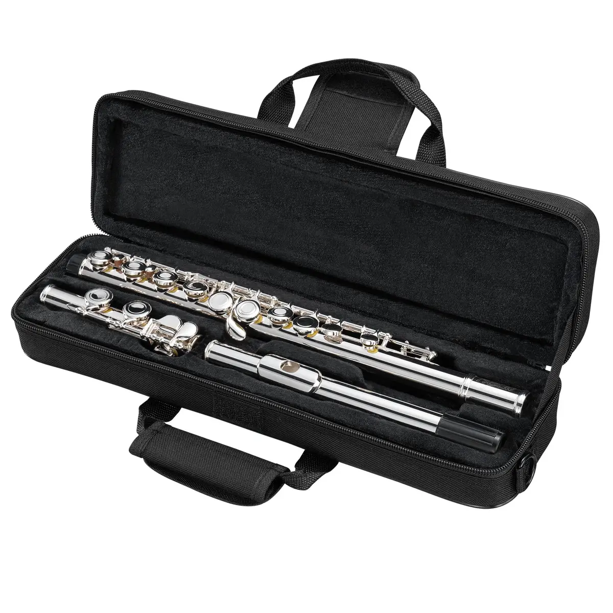 POGOLAB Open Hole C Flute 16 Keys Silver Plated Beginner & Advanced with Carry Bag - view 9