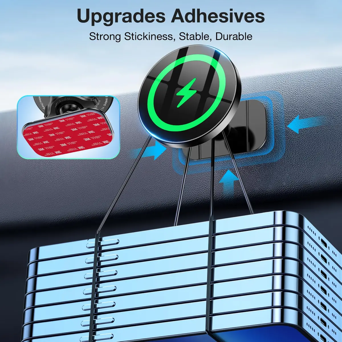 Coolpow Magsafe Car Mount Charger 15W | Magnetic Wireless Car Charger for iPhone - view 6