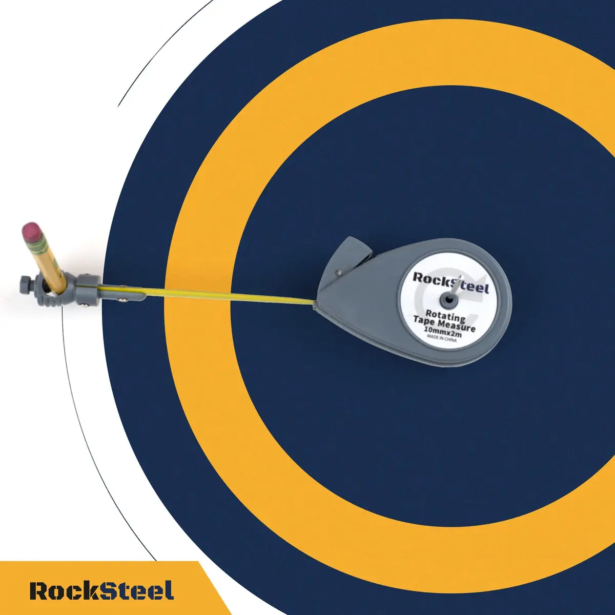 Rocksteel Roto Tape Compass | Circle Drawing & Straight Edge Tool, 5" | Accurate, Portable, Versatile - view 4