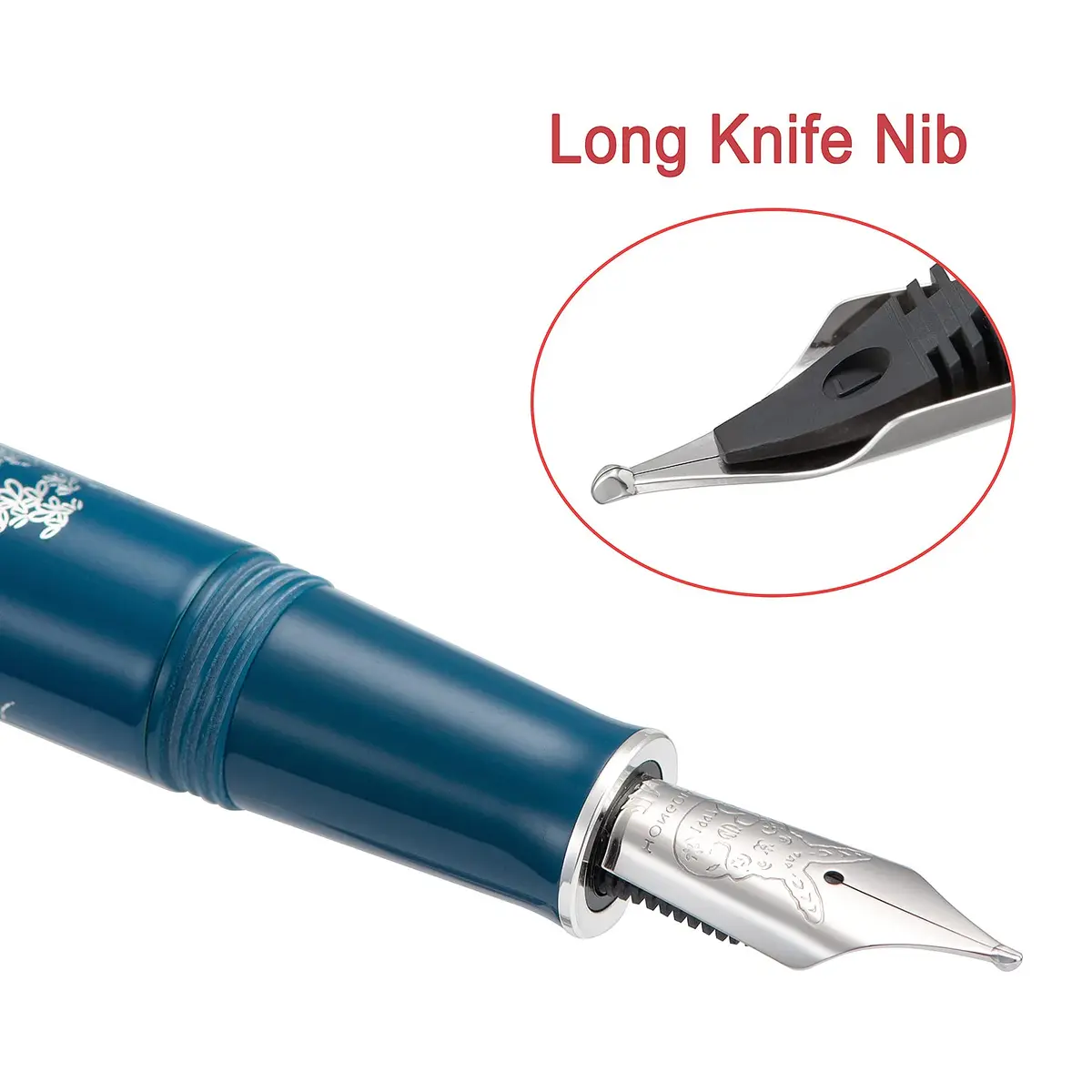 HONG DIAN N23 Blue Rabbit Fountain Pen Medium Nib with Converter and Metal Box Set | Smooth Writing Instrument - view 2