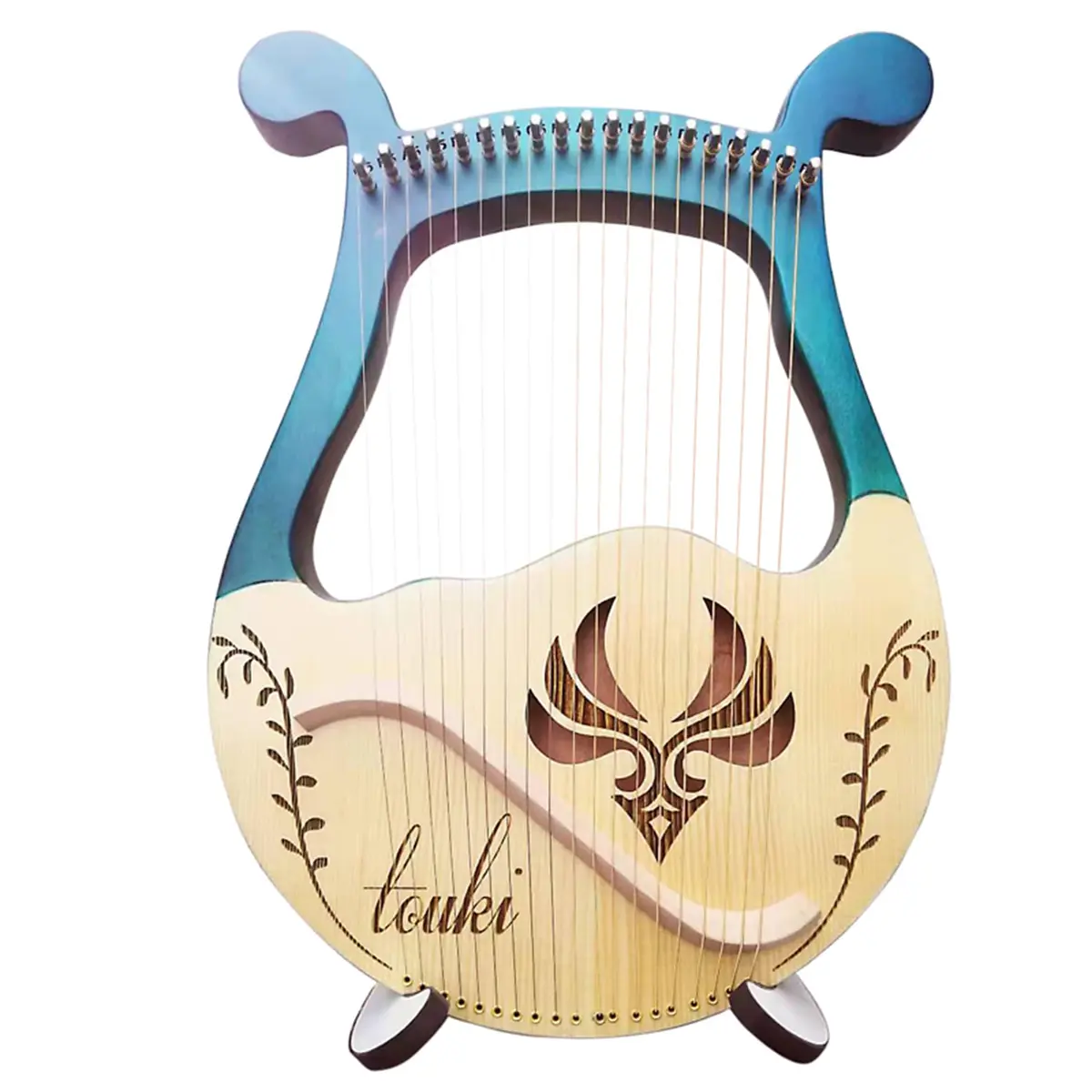 INKNOTE 19 Pcs Lyre Harp Replacement Metal Strings with 20 Rivets | Clear Warm Tone - view 3