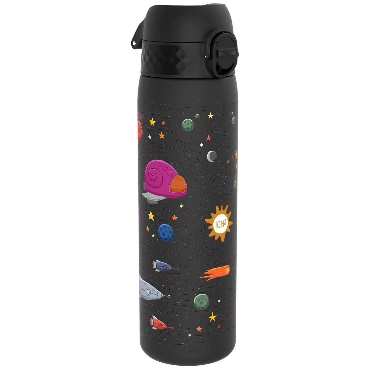 Ion8 Water Bottle, 500 ml/18 oz, Leak Proof, BPA Free, Spaceships Design - main product image