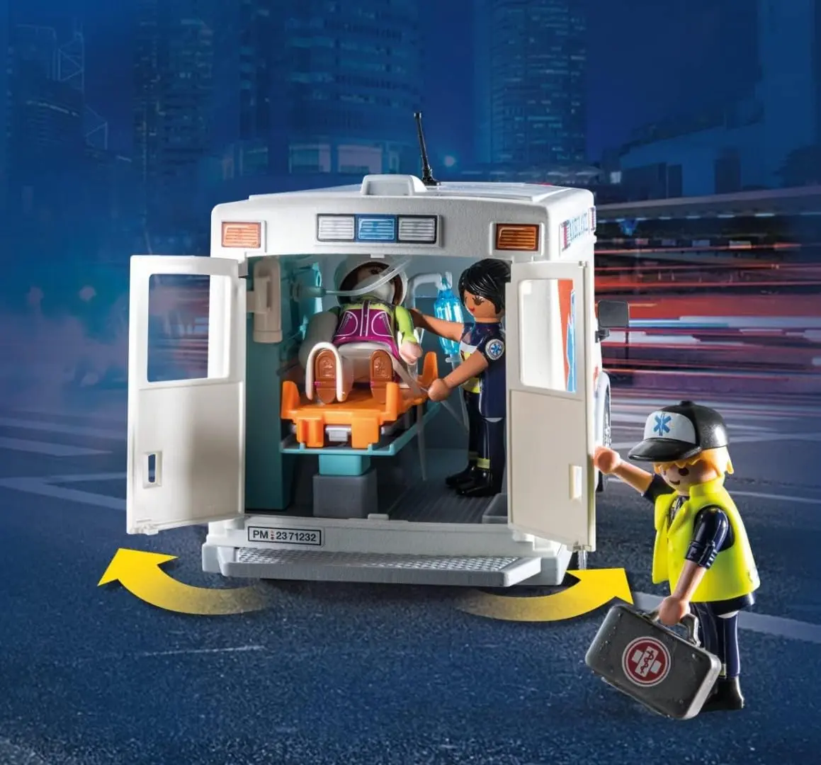 Playmobil Ambulance with Accessories & 3 Figures | Realistic Rescue Toy for Kids - view 7