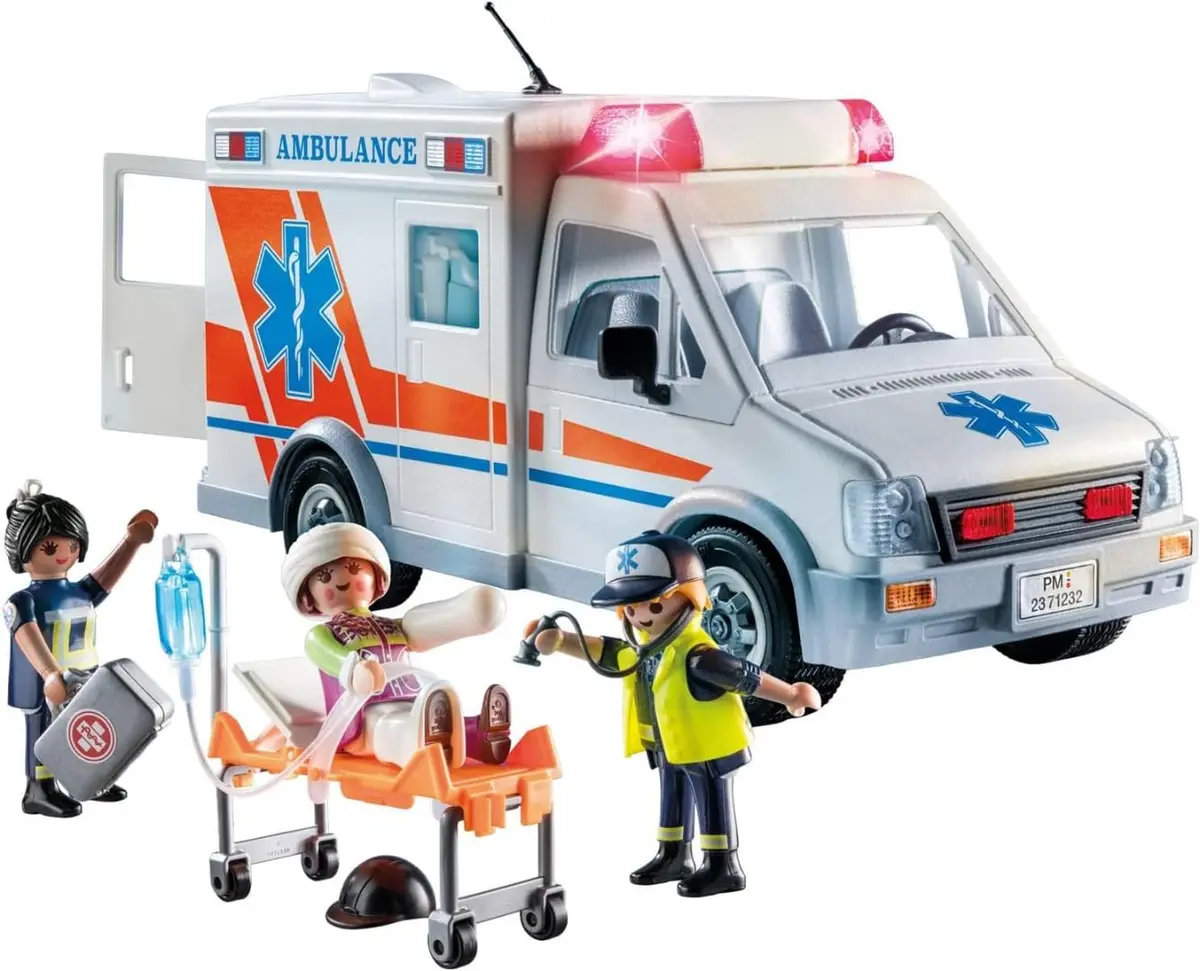 Playmobil Ambulance with Accessories & 3 Figures | Realistic Rescue Toy for Kids - view 2