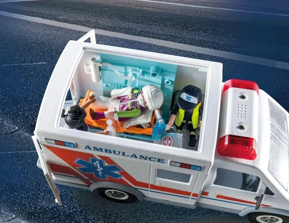 Playmobil Ambulance with Accessories & 3 Figures | Realistic Rescue Toy for Kids - view 3