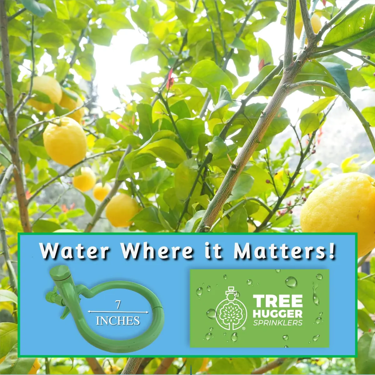 Tree Hugger Sprinkler 360° Outward Spray Tree Watering Ring 7 Inch | Targeted Root Zone Hydration for Trees - view 8