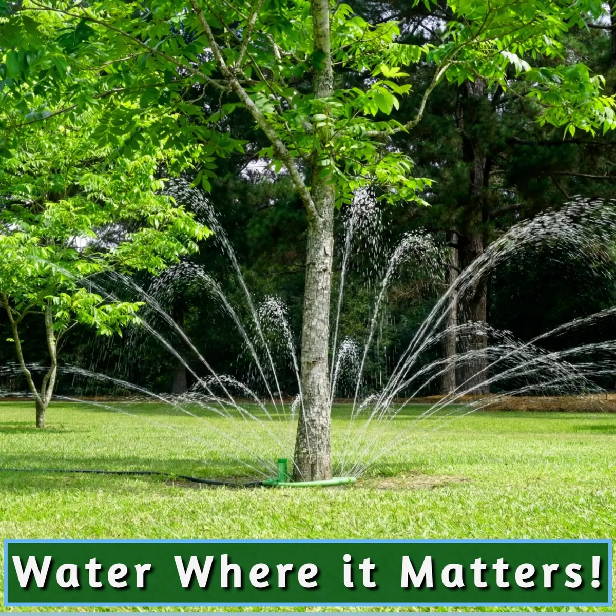 Tree Hugger Sprinkler 360° Outward Spray Tree Watering Ring 7 Inch | Targeted Root Zone Hydration for Trees - view 4