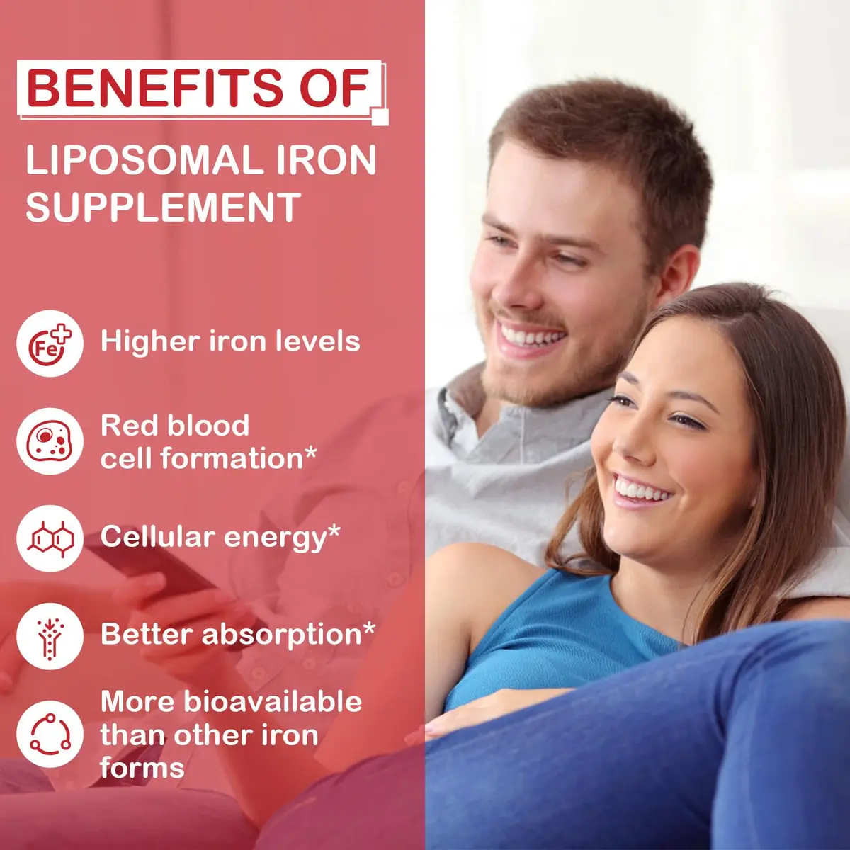 Sapotax Liposomal Fe Iron Supplement 65 mg | Blood & Energy Support for Adults - view 6