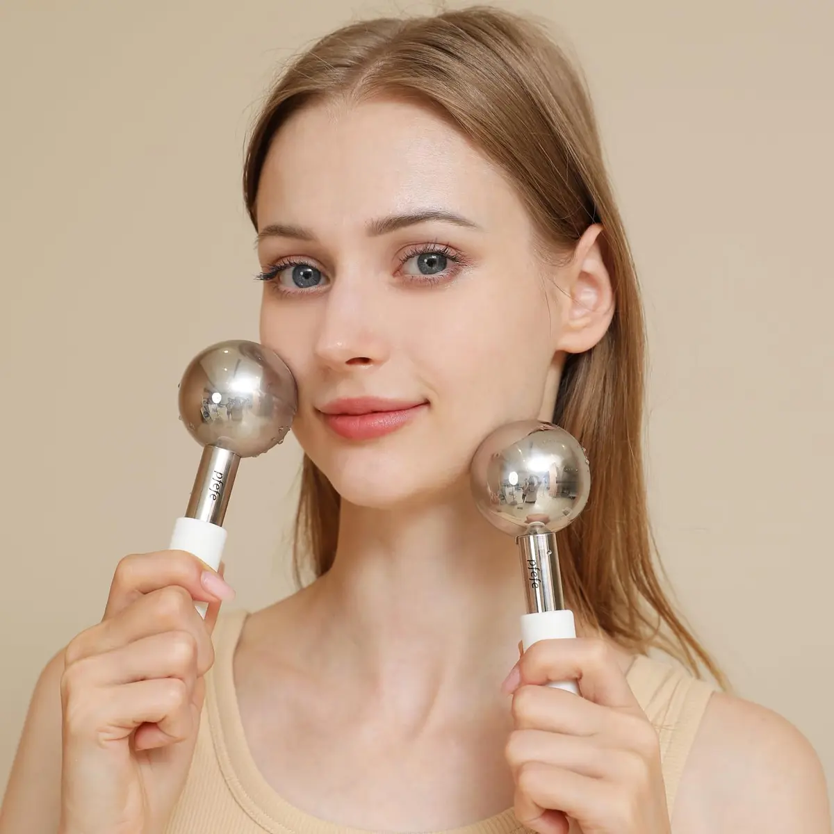 pfefe Ice Globes for Face & Eyes, Unbreakable Stainless Steel Cryo Sticks 2-Pack | Soothe Puffiness & Headaches - view 4