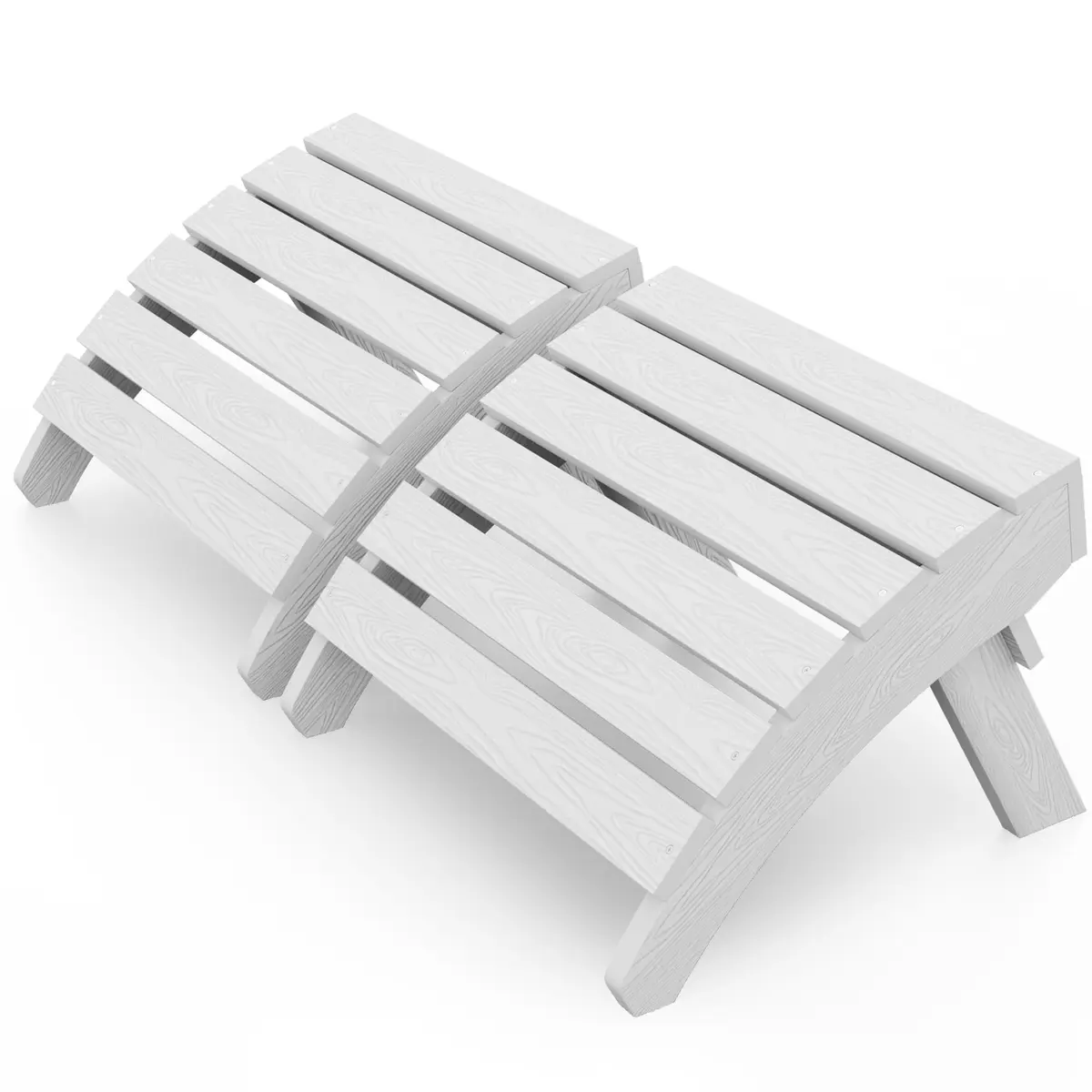 MXIMU Folding Adirondack Ottoman Set of 2 | Stable, Weatherproof, Easy Assembly, 350 lbs Support - main product image