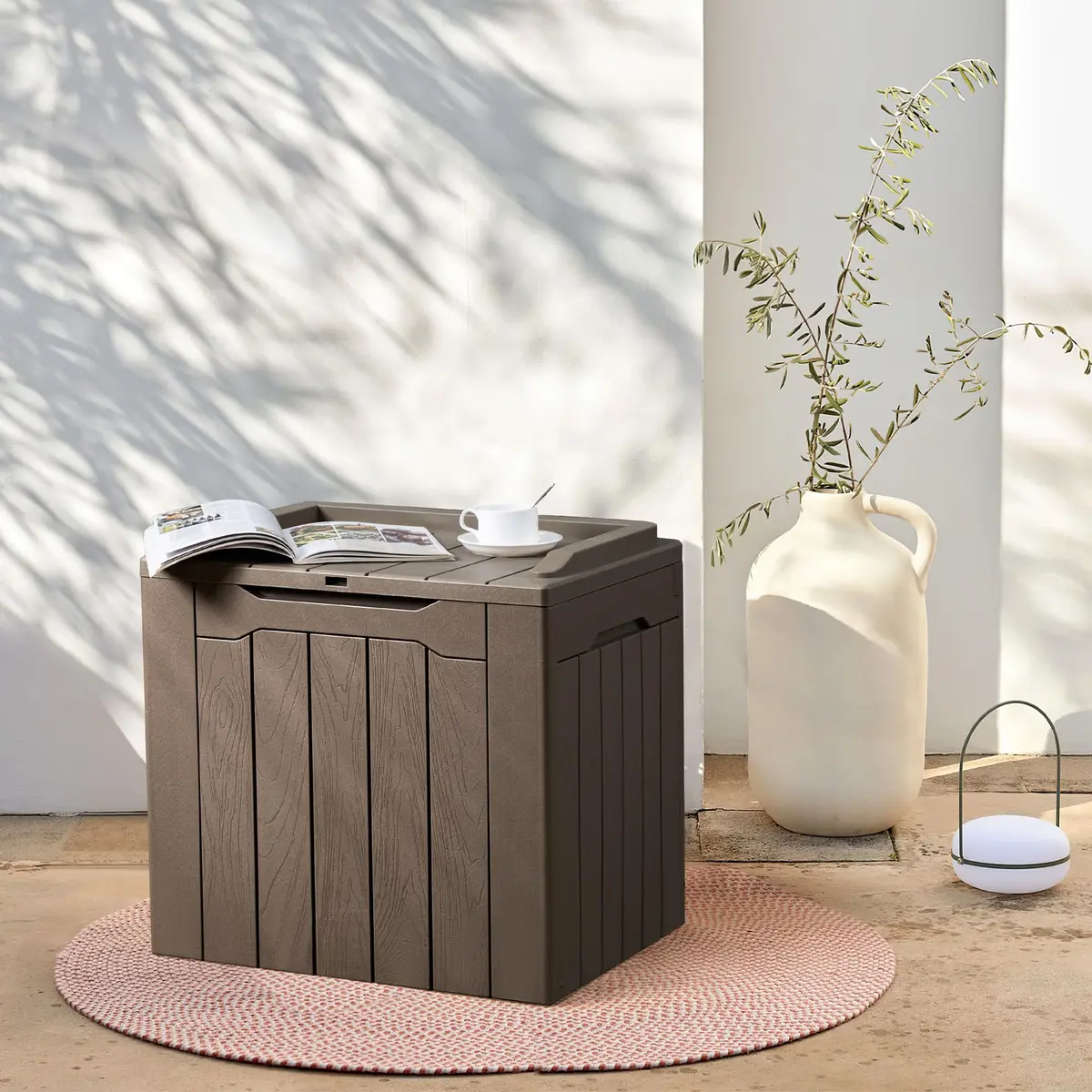 Flamaker Deck Box 31 Gallon Waterproof Resin Storage Box with Lid | Lockable, UV Resistant, Lightweight - view 9