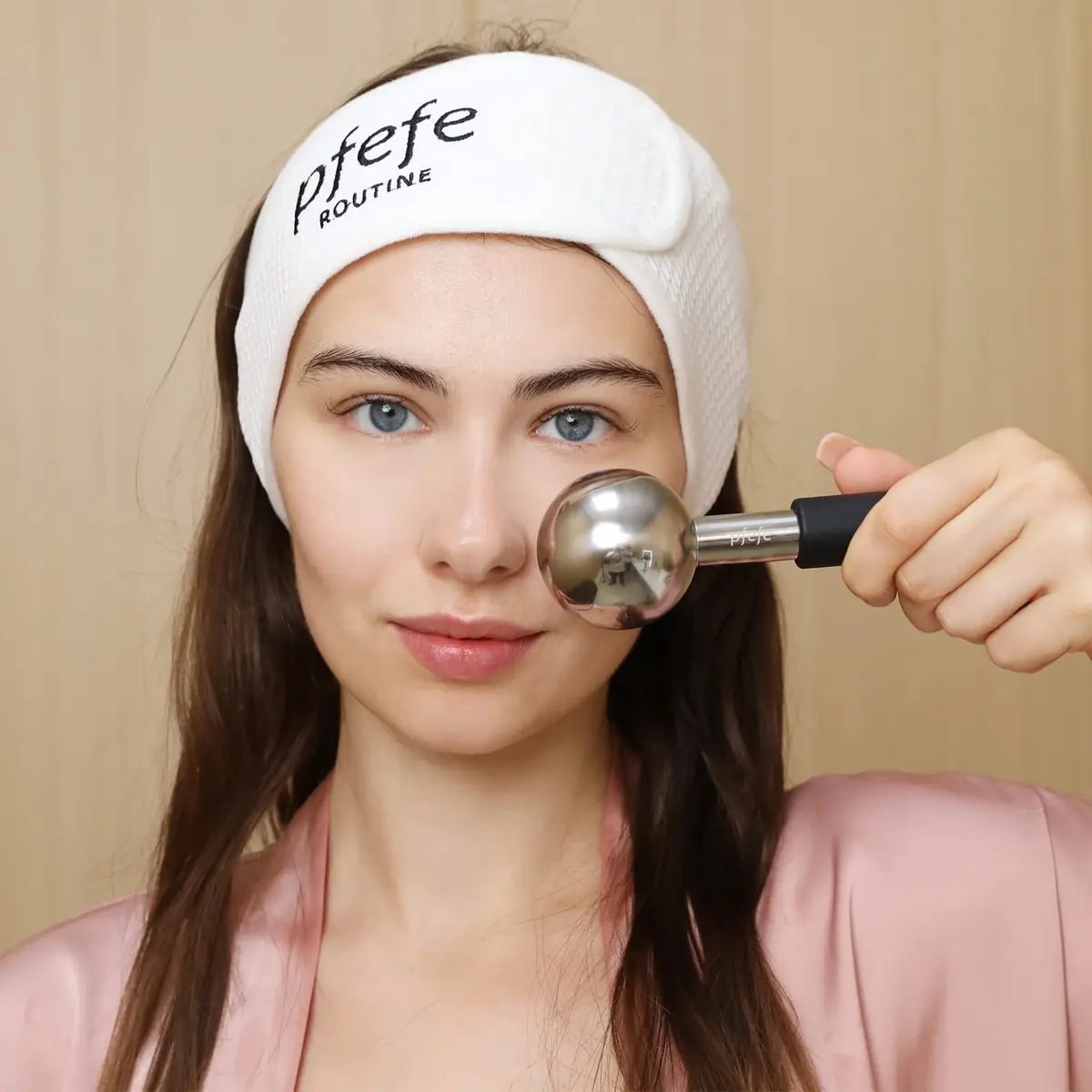 pfefe Stainless Steel Ice Globes for Face & Eyes, 2-Pack | Cooling Roller for Puffiness, Wrinkles, Headaches - view 5